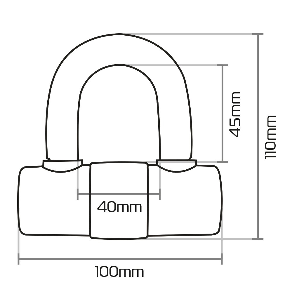 Oxford HD Max 14mm Disc Lock Yellow - Image 4