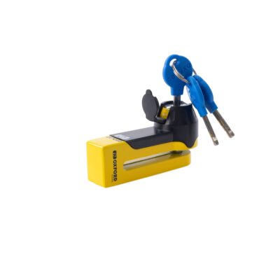 Oxford Titan 10mm Pin Disc Lock Yellow incl. Pouch