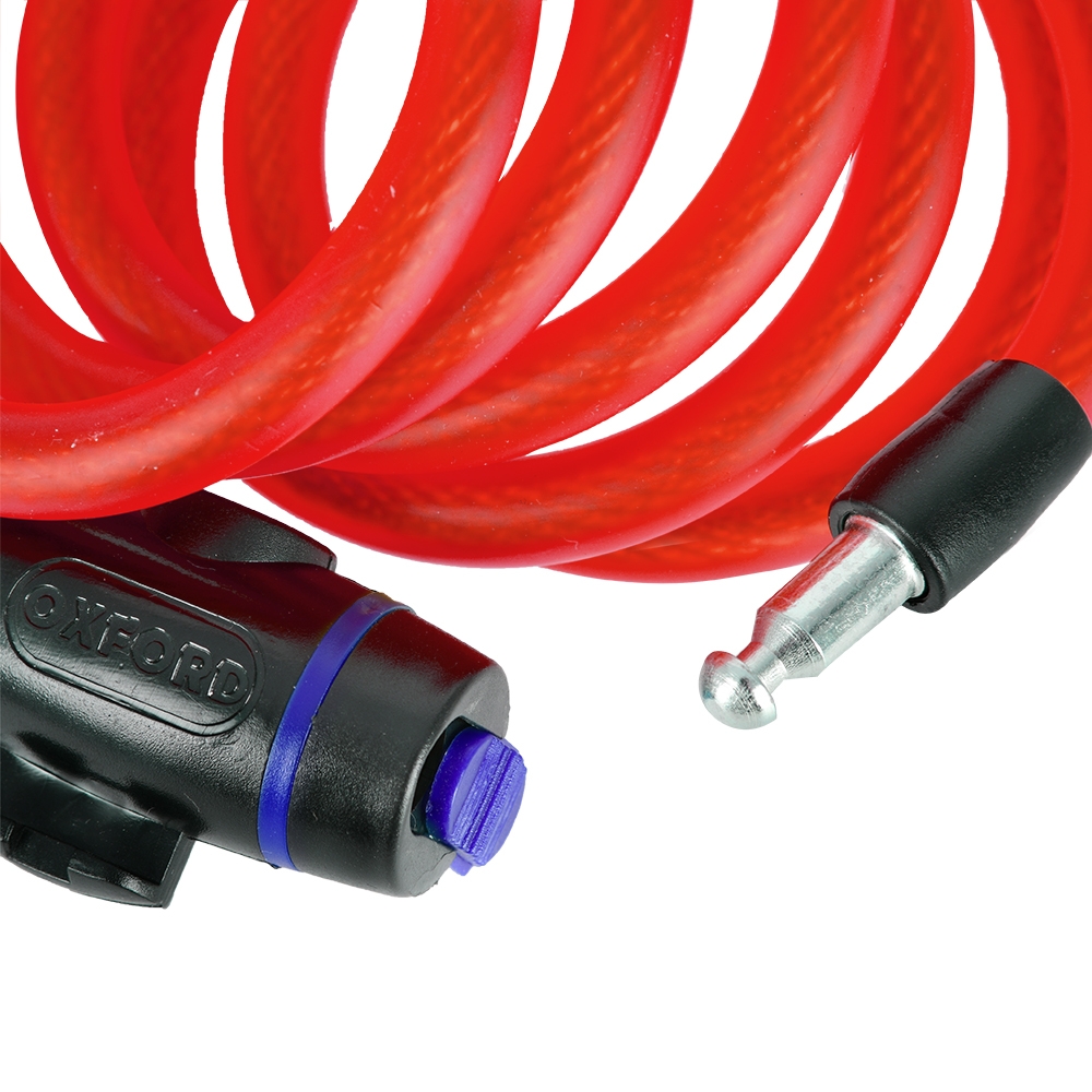 Oxford Cable Lock 12mm x 1800mm Red - Image 4