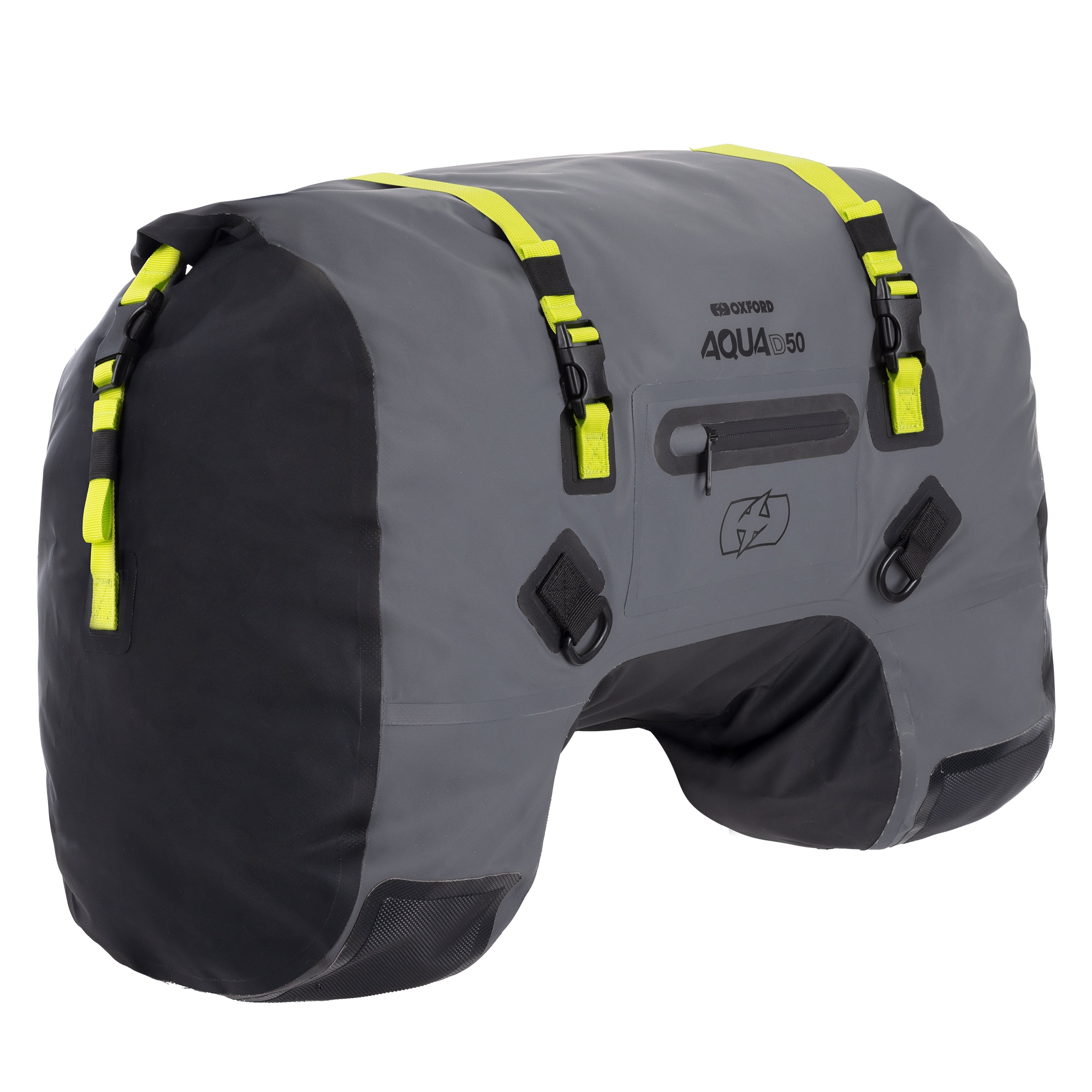 Oxford Aqua D-50 Duffle Bag Black/ Grey Fluo - Image 6