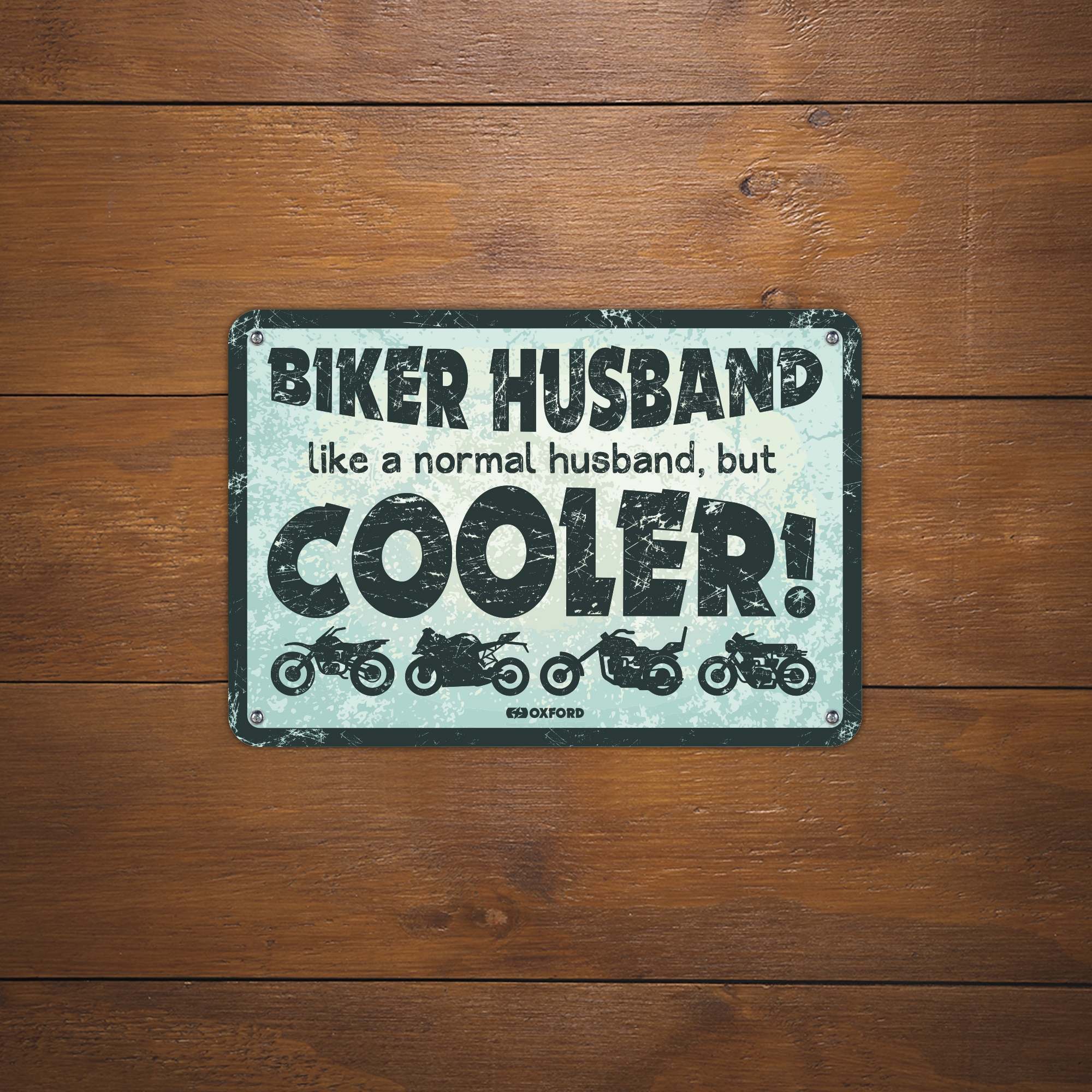 Oxford Garage Metal Sign: Biker Husband - Image 2