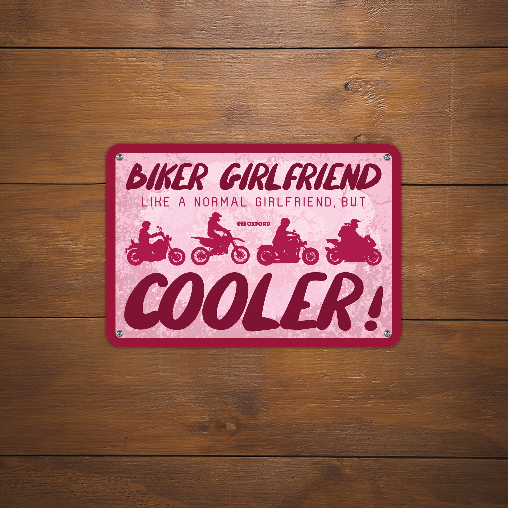 Oxford Garage Metal Sign: Biker Girlfriend - Image 2