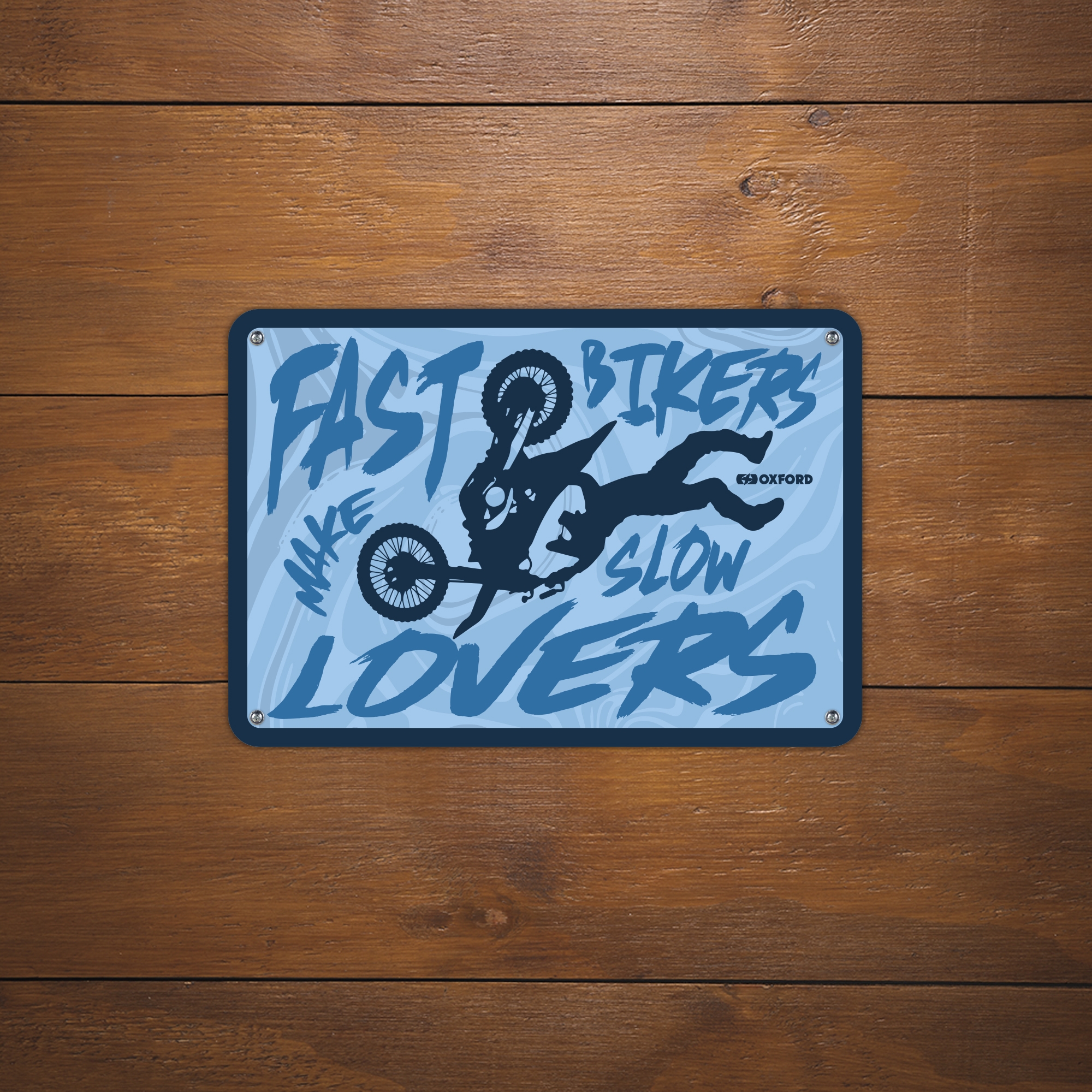 Oxford Garage Metal Sign: Fast Bikers Make Slow Lovers - Image 2