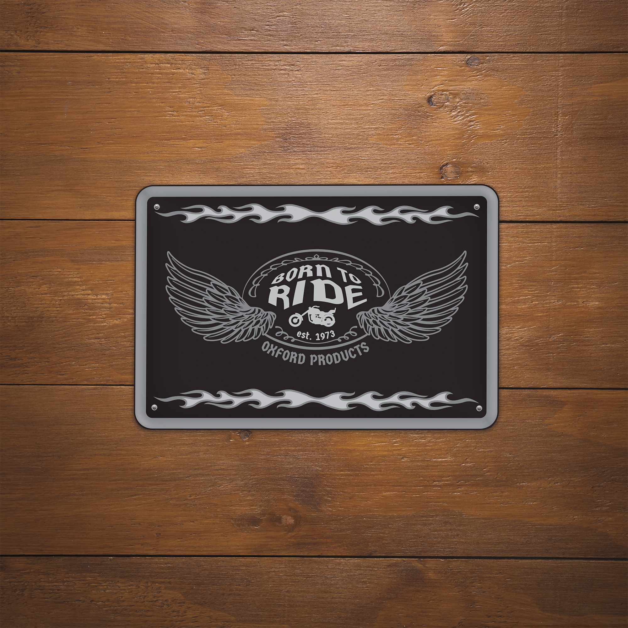 Oxford Garage Metal Sign: BORN TO RIDE - Image 2