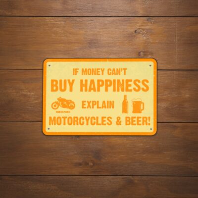 Oxford Garage Metal Sign: BUY HAPPINESS
