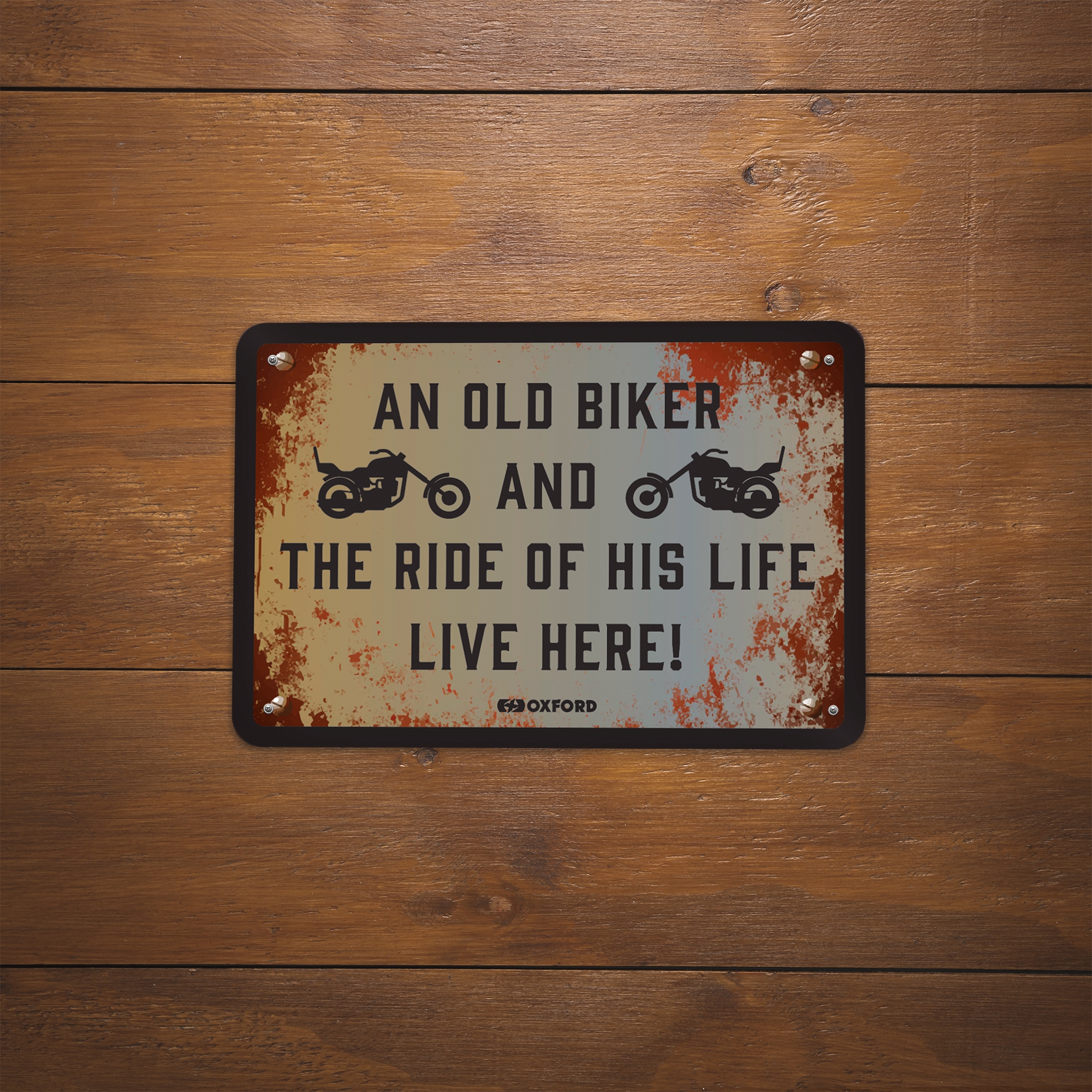Oxford Garage Metal Sign: THE RIDE OF HIS LIFE LIVE HERE - Image 2