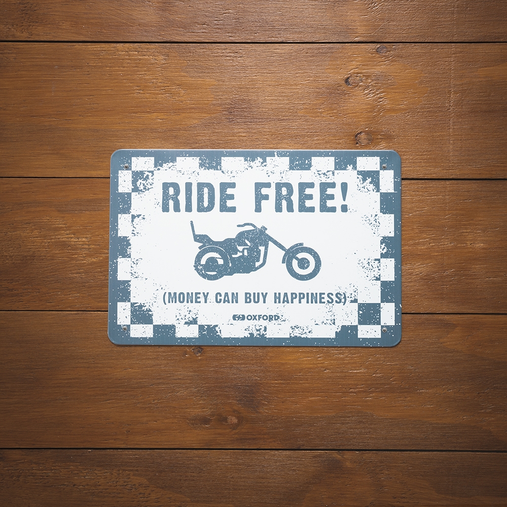 Oxford Garage Metal Sign: RIDE FREE - Image 2