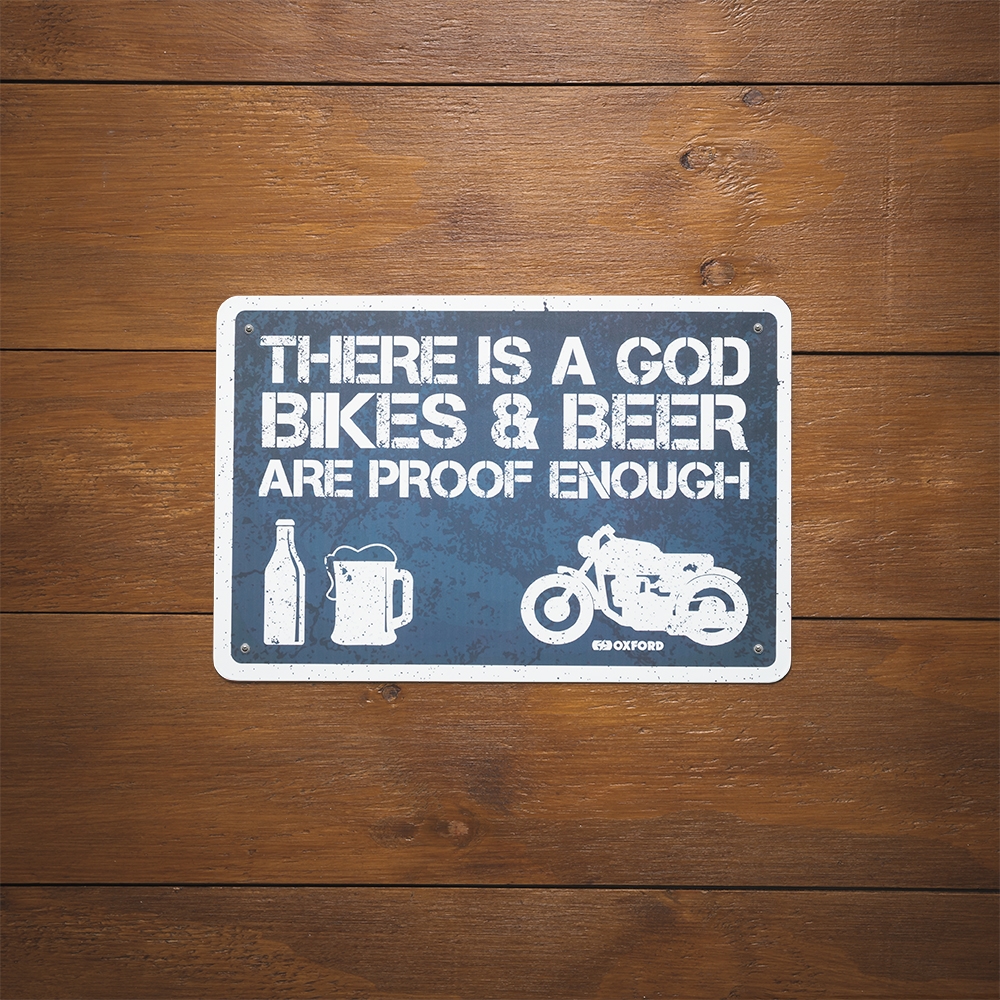 Oxford Garage Metal Sign: THERE IS A GOD - Image 2