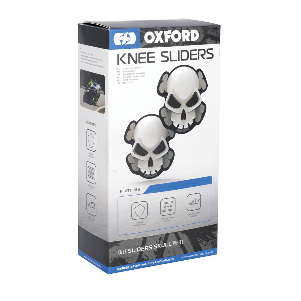 Oxford Skull Knee Sliders - White - Image 4