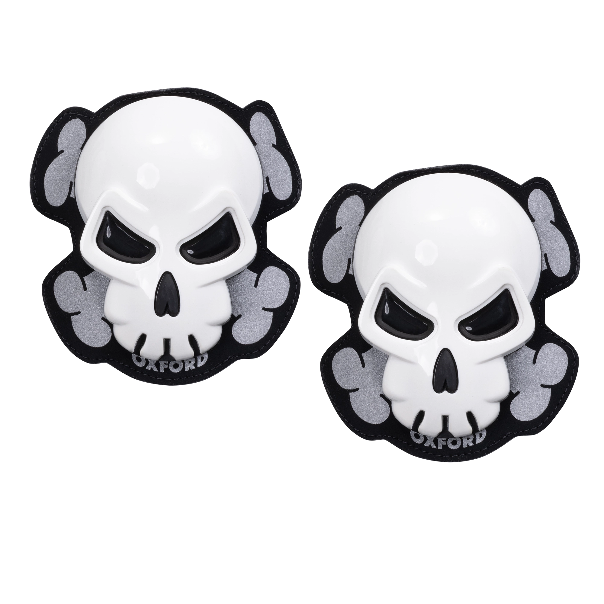 Oxford Skull Knee Sliders - White - Image 3