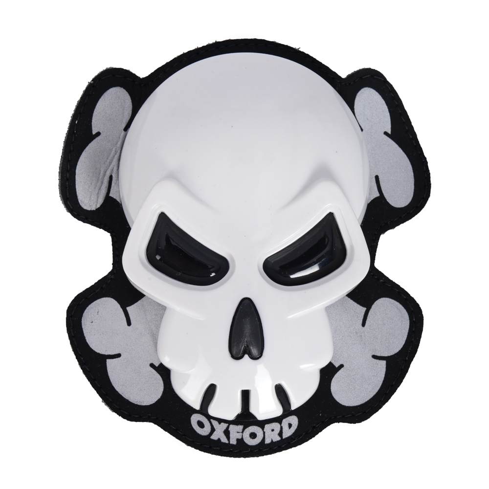 Oxford Skull Knee Sliders - White - Image 5