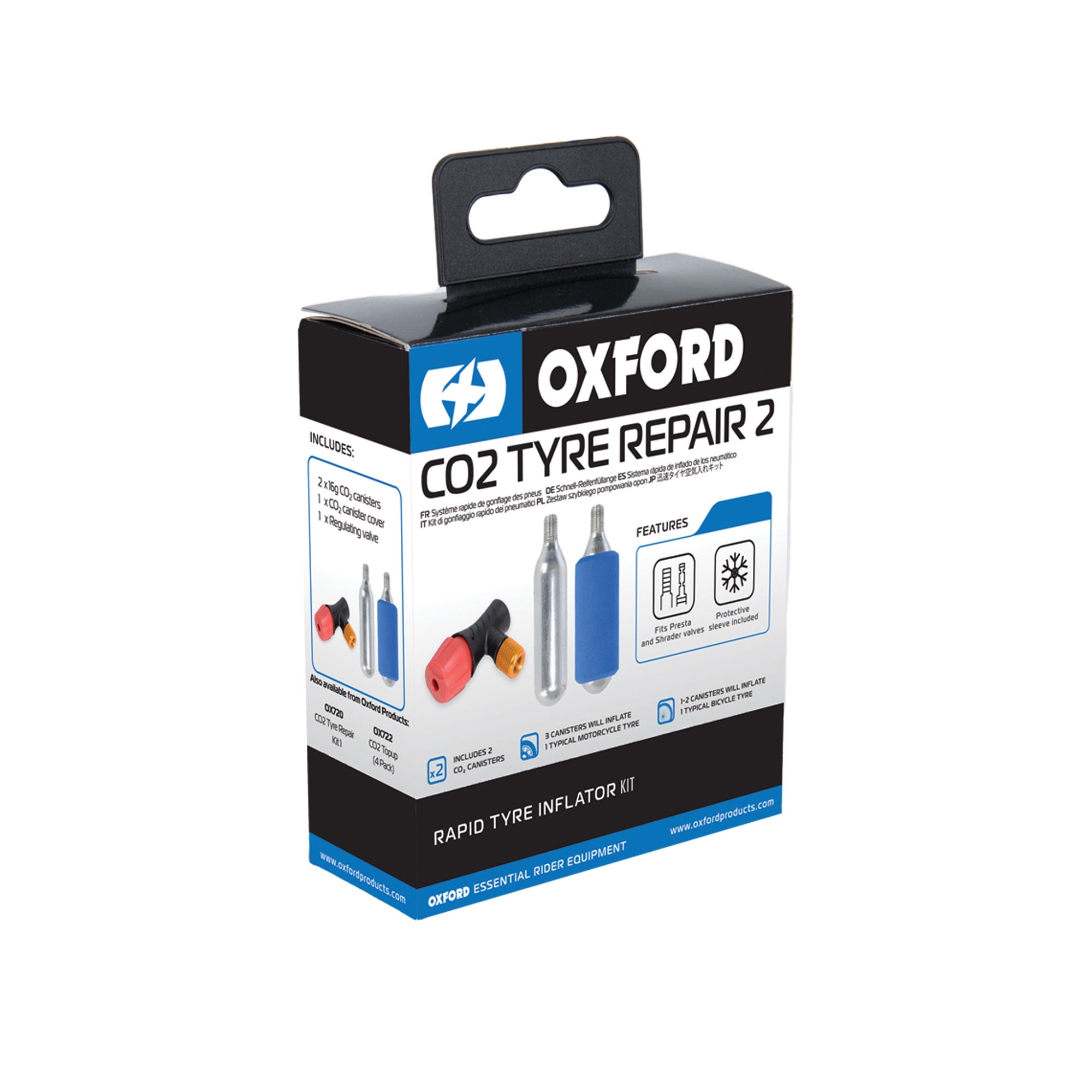 Oxford CO2 Tyre Repair Kit 2 - Image 4