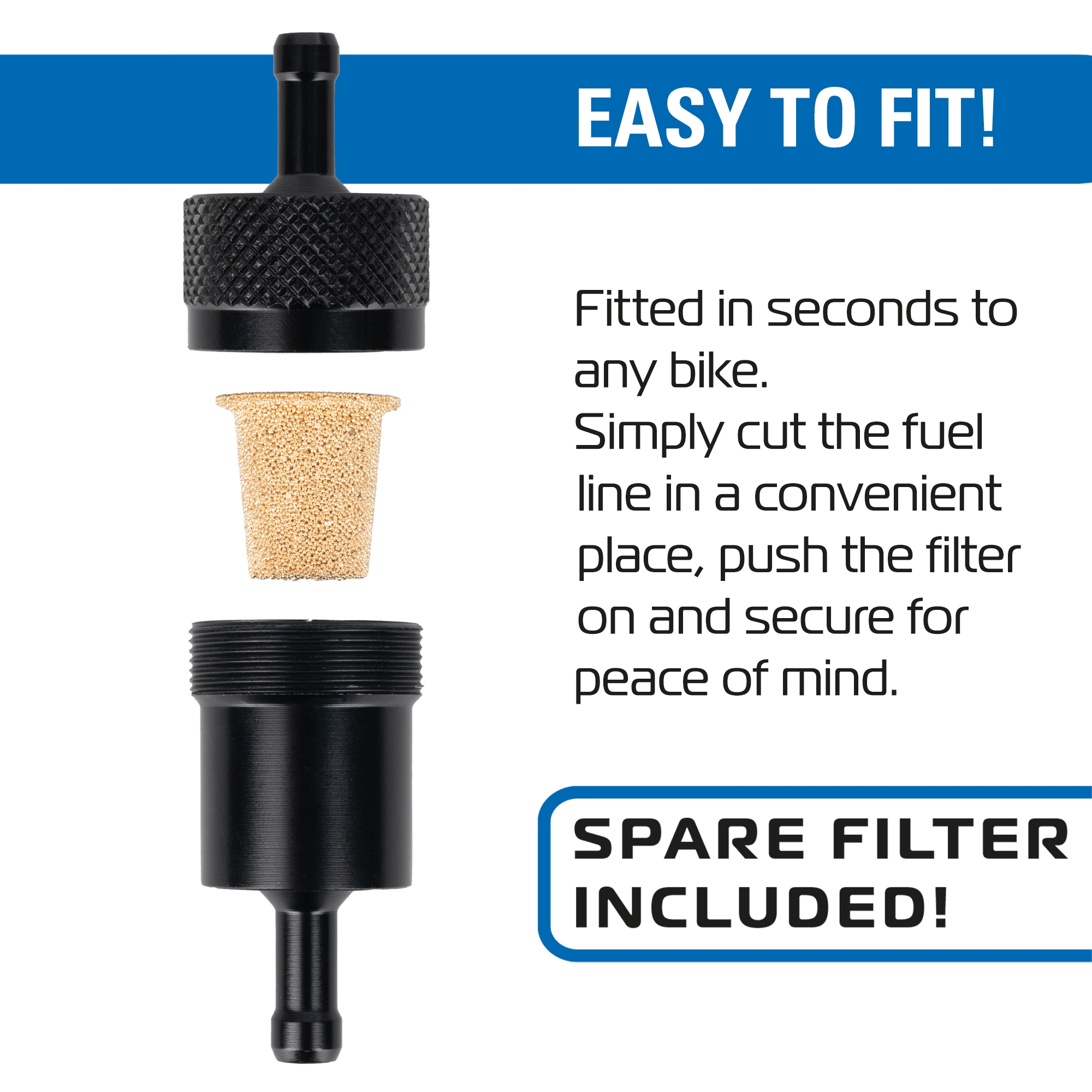 Oxford Alloy Fuel Filter 6mm - Image 2