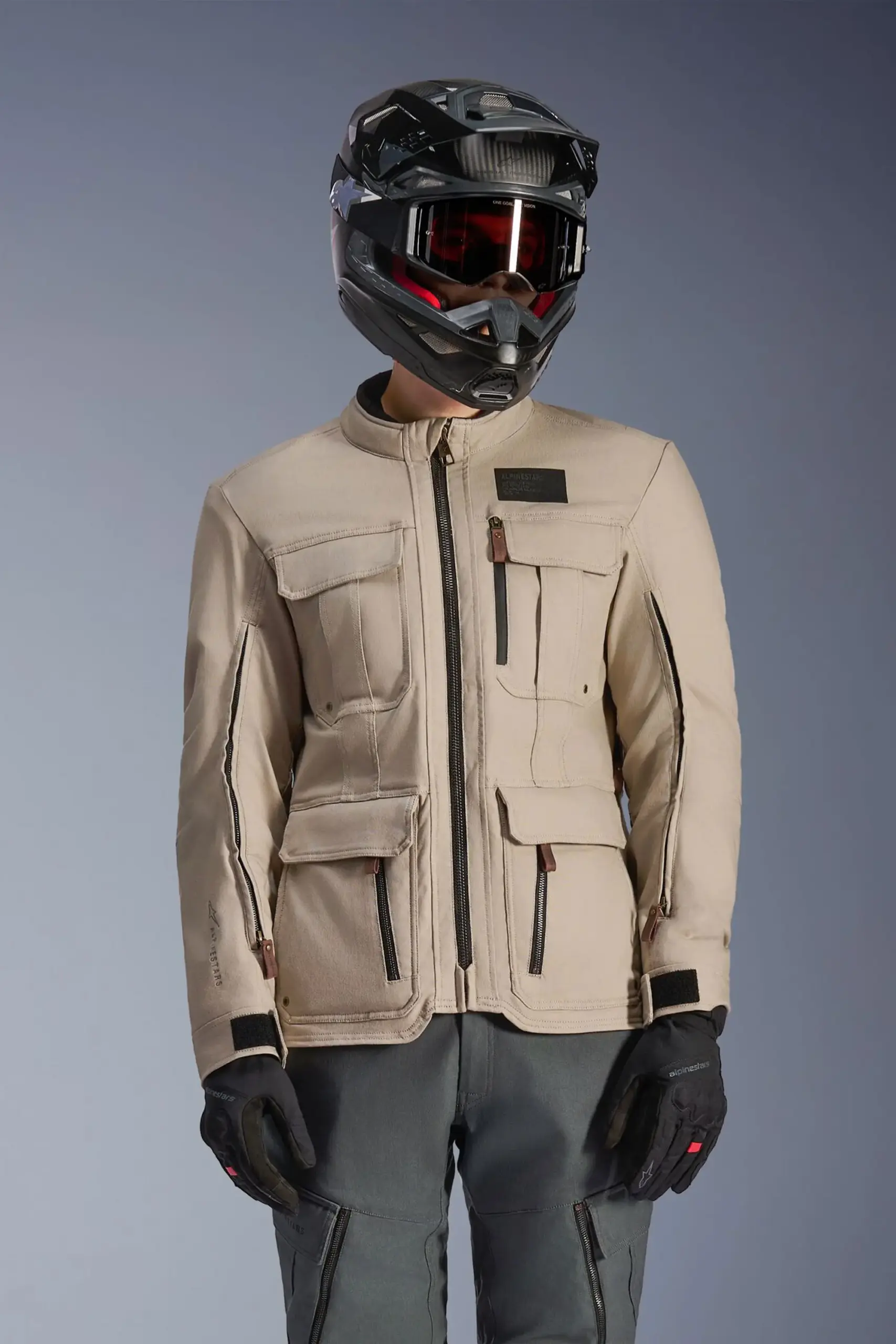 Alpinestars Borrego Drystar Mens Jacket - Warm Grey - Image 7
