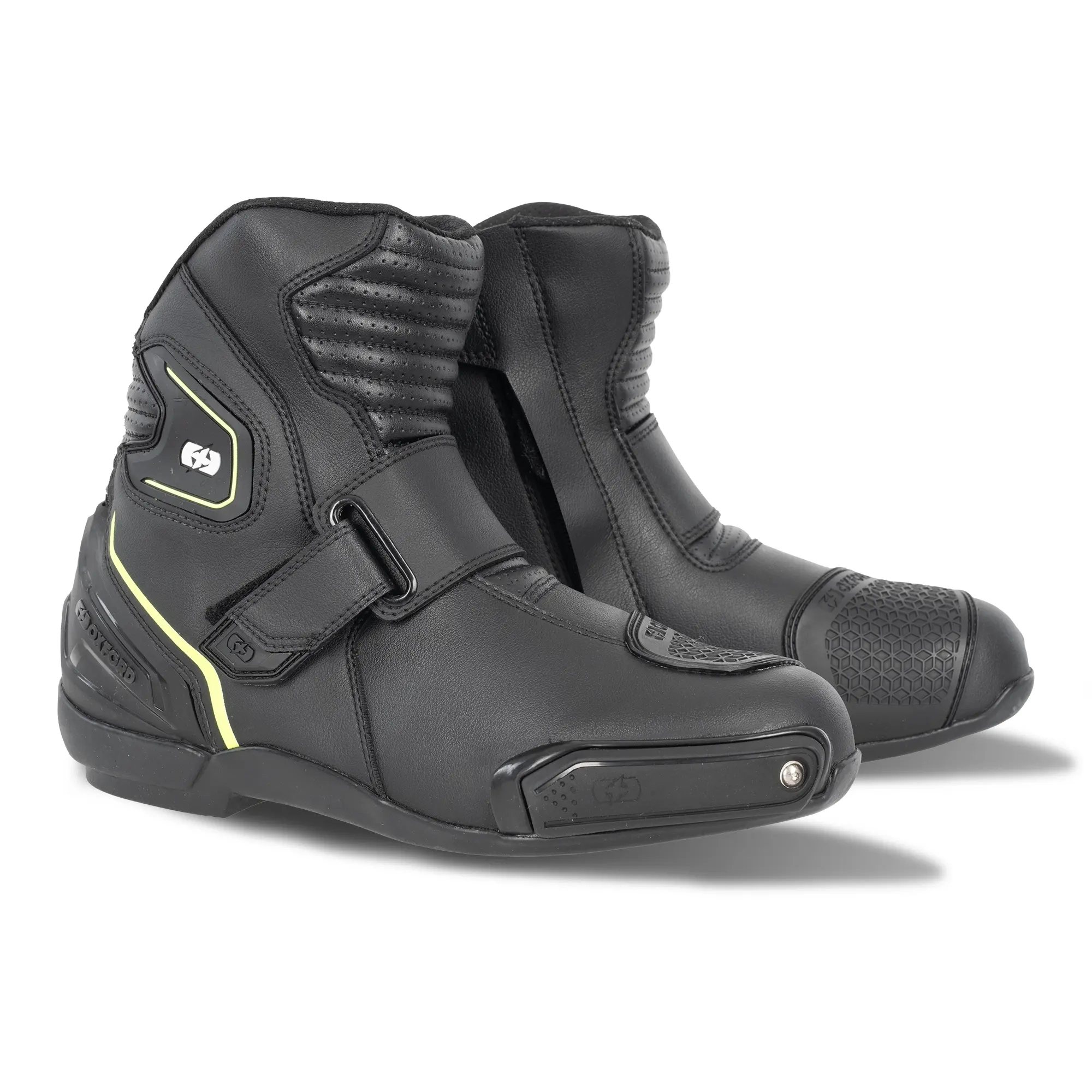 Oxford Omega Air Short MS Boot - Black White Yellow