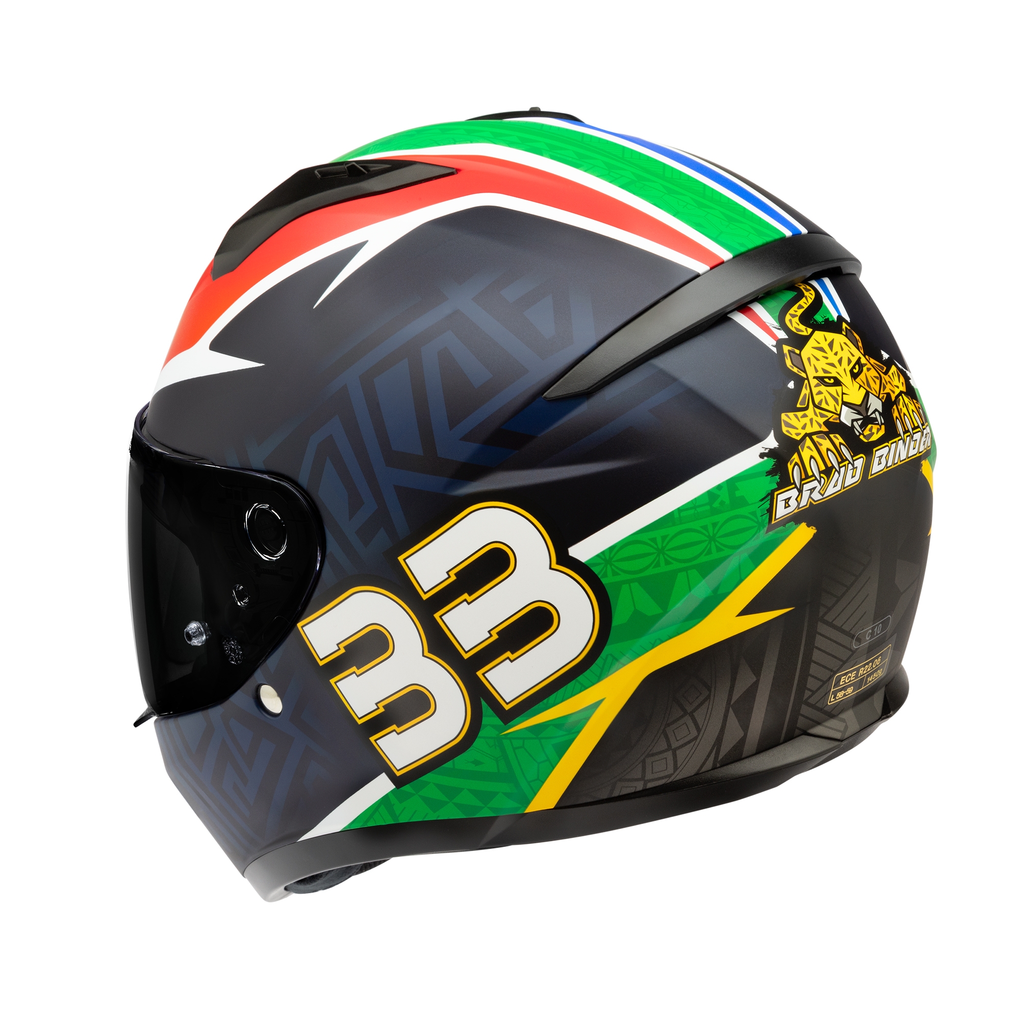 HJC C10 Brad Binder MC21SF Red White Blue - Image 3