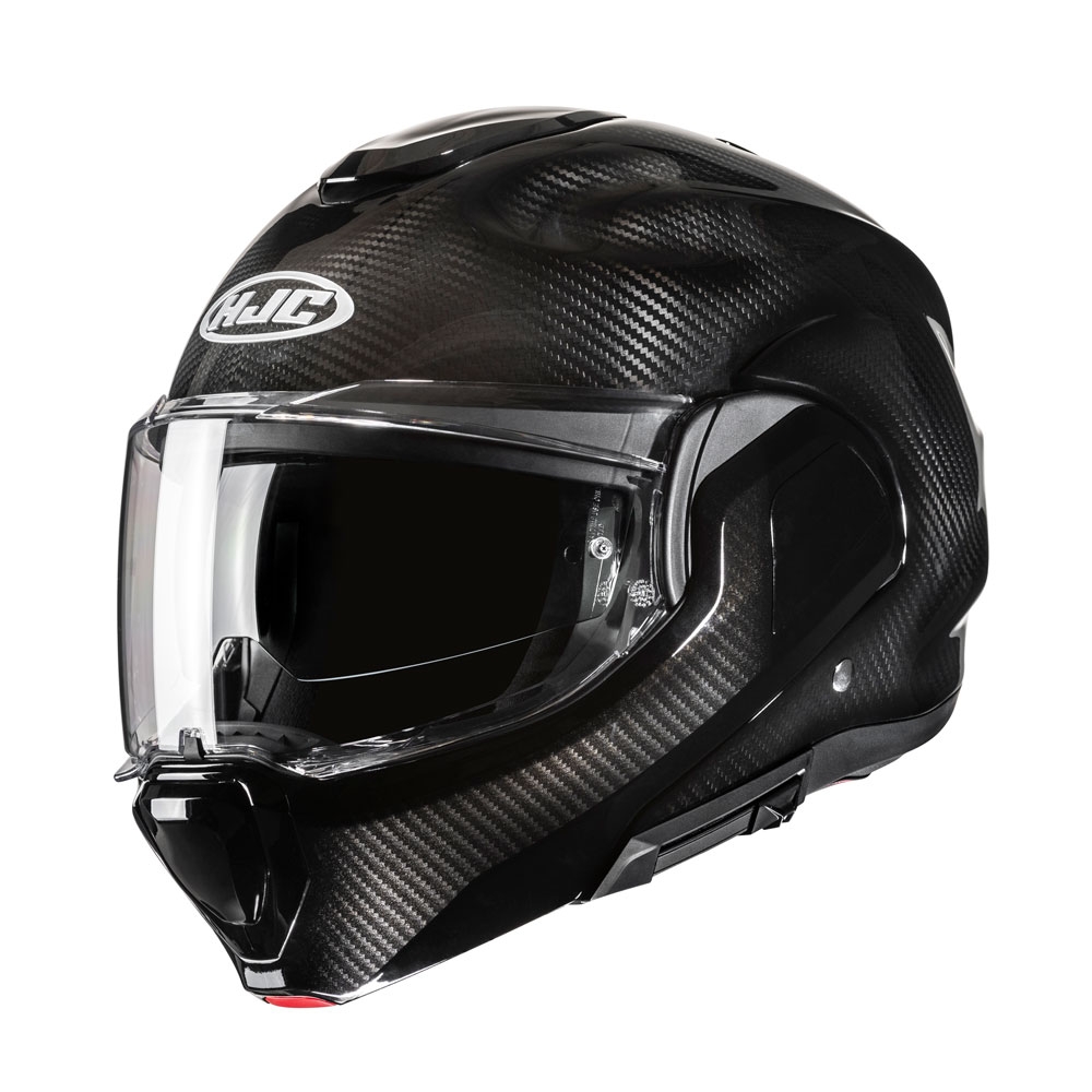 HJC F100 Plain Flip Front Modular Helmet - Carbon Black