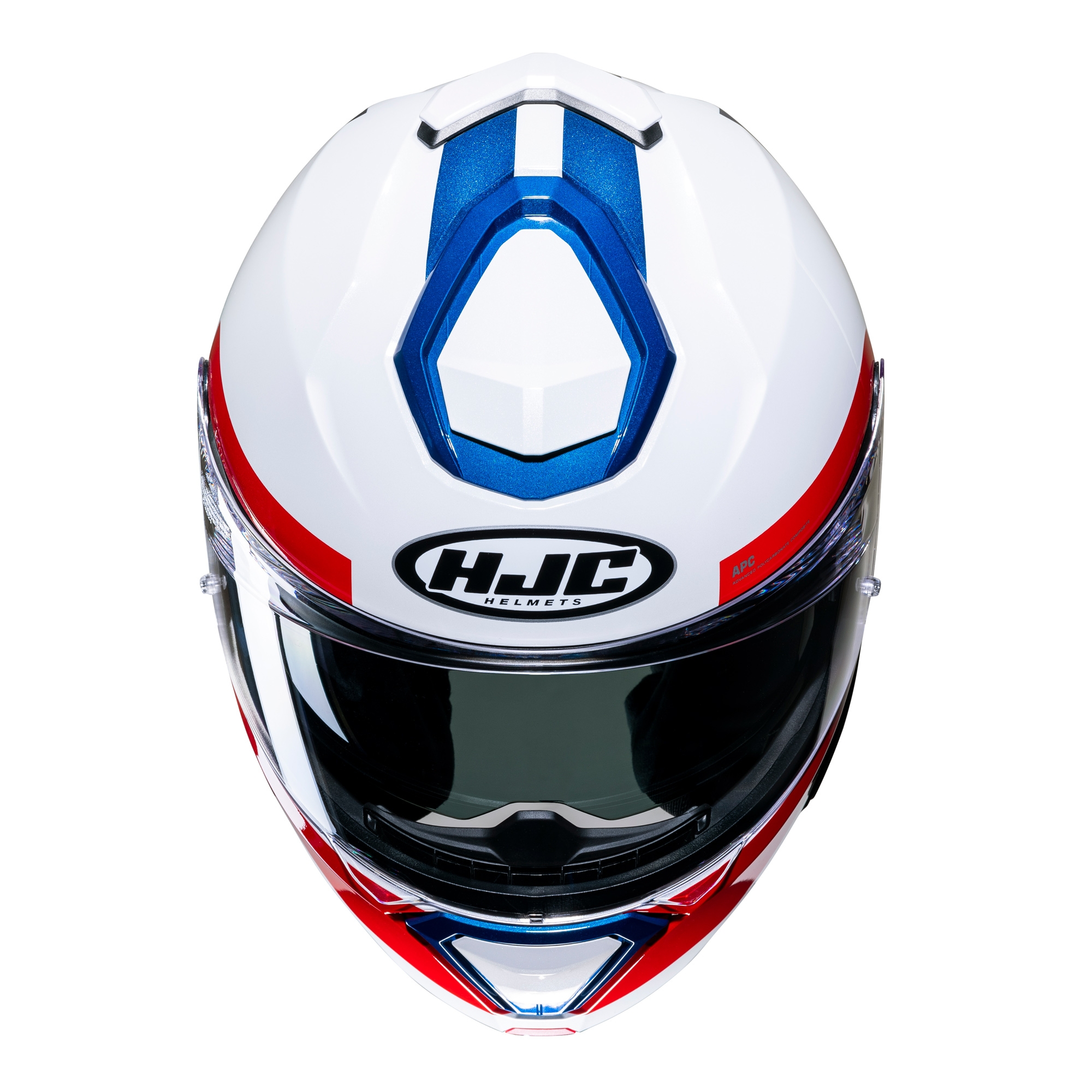 HJC I91 Bina MC21 White Blue Red - Image 4