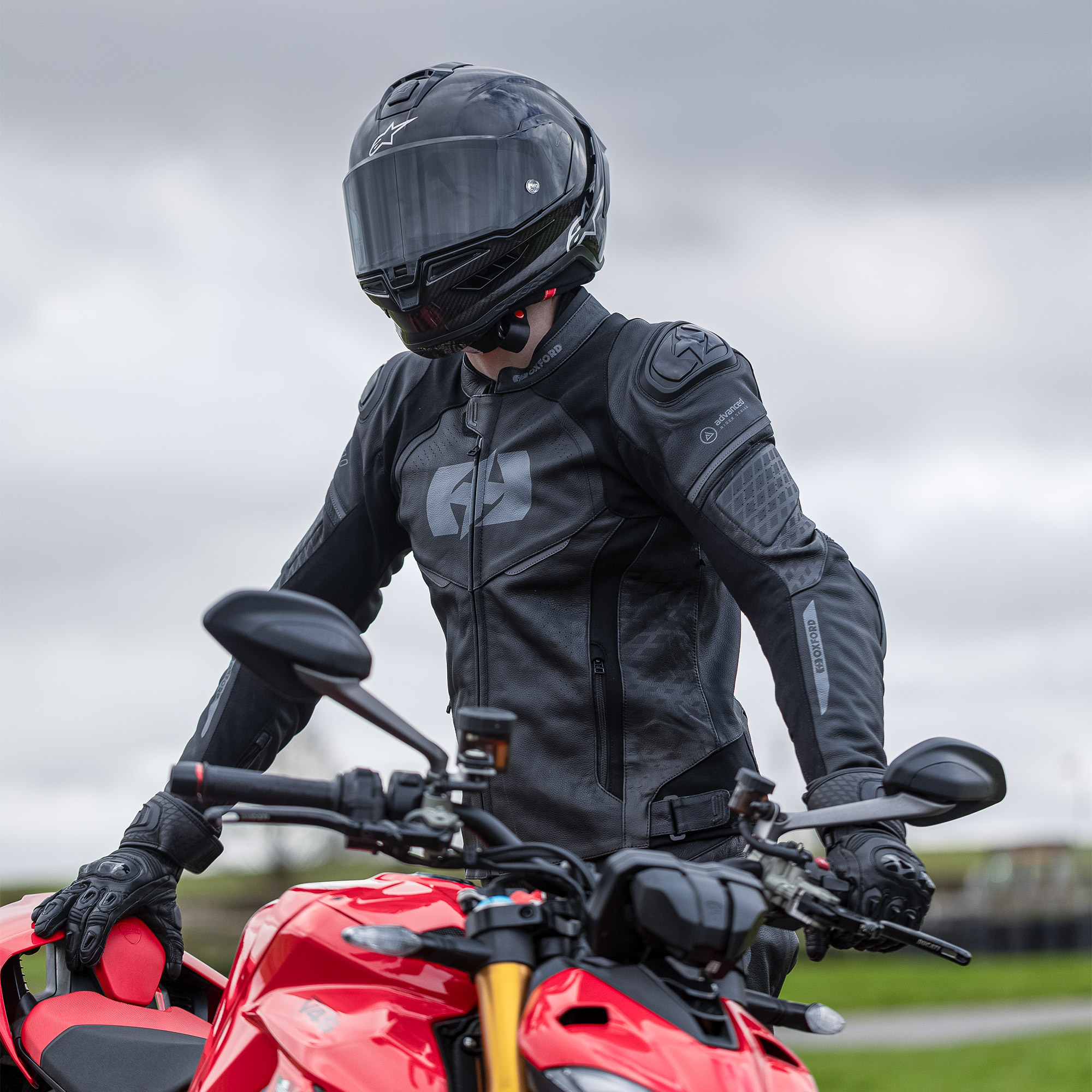 Oxford Nexus 1.0 Leather MS Jkt Stl Blk - Image 18
