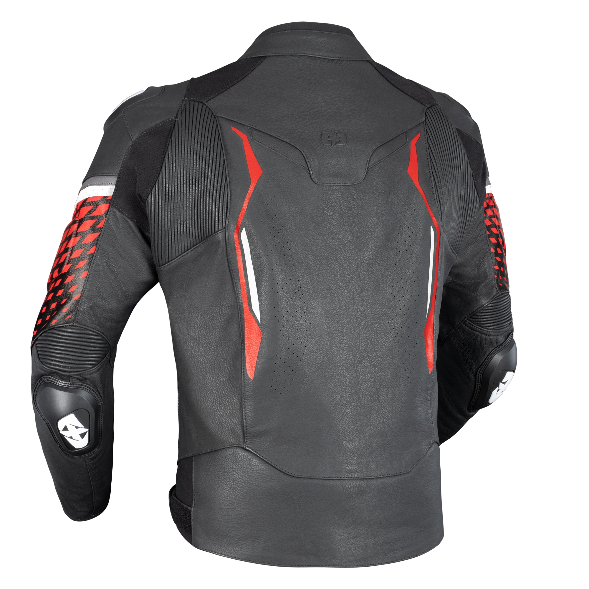 Oxford Nexus 1.0 Leather MS Jkt Blk/Red - Image 2
