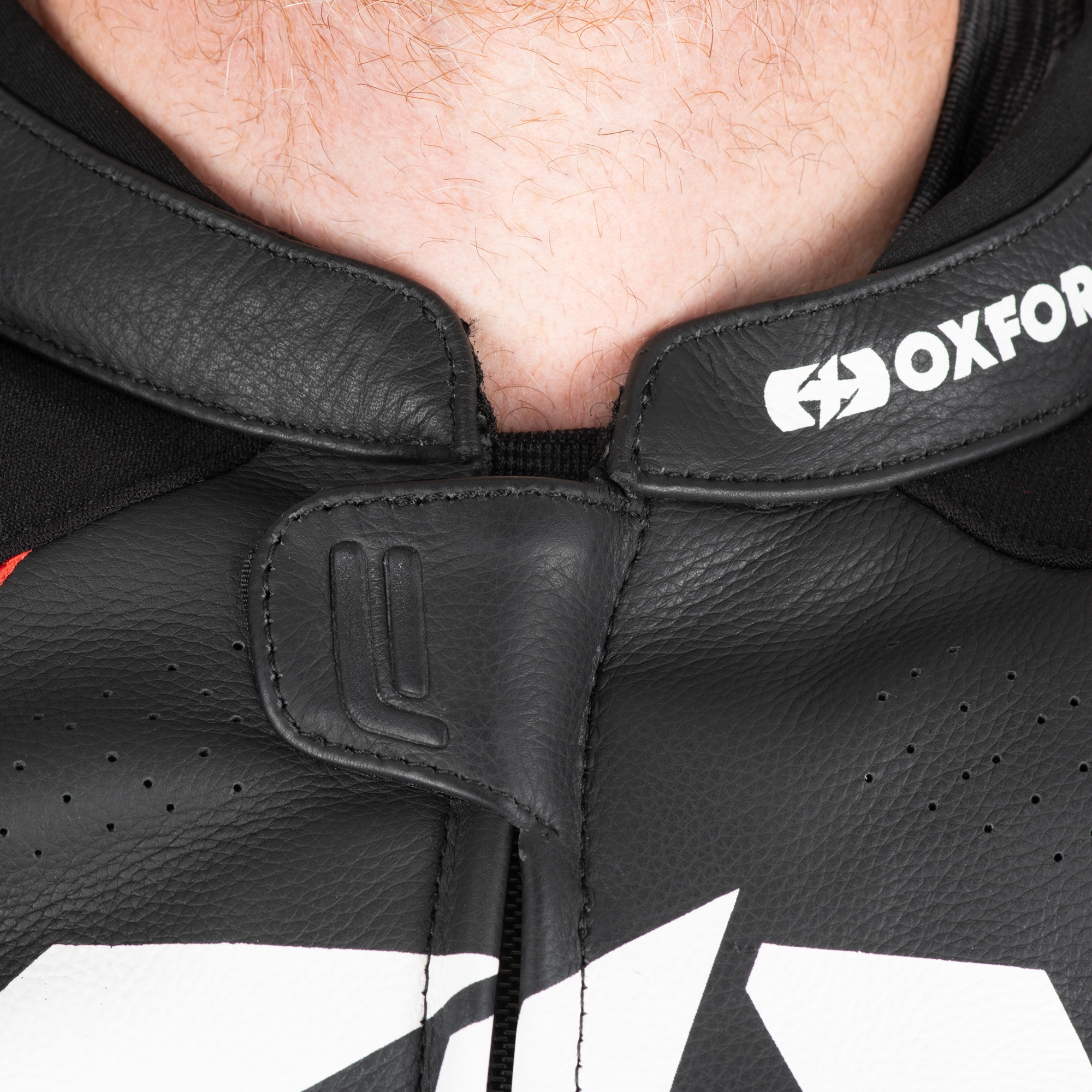 Oxford Nexus 1.0 Leather MS Jkt Blk/Red - Image 10