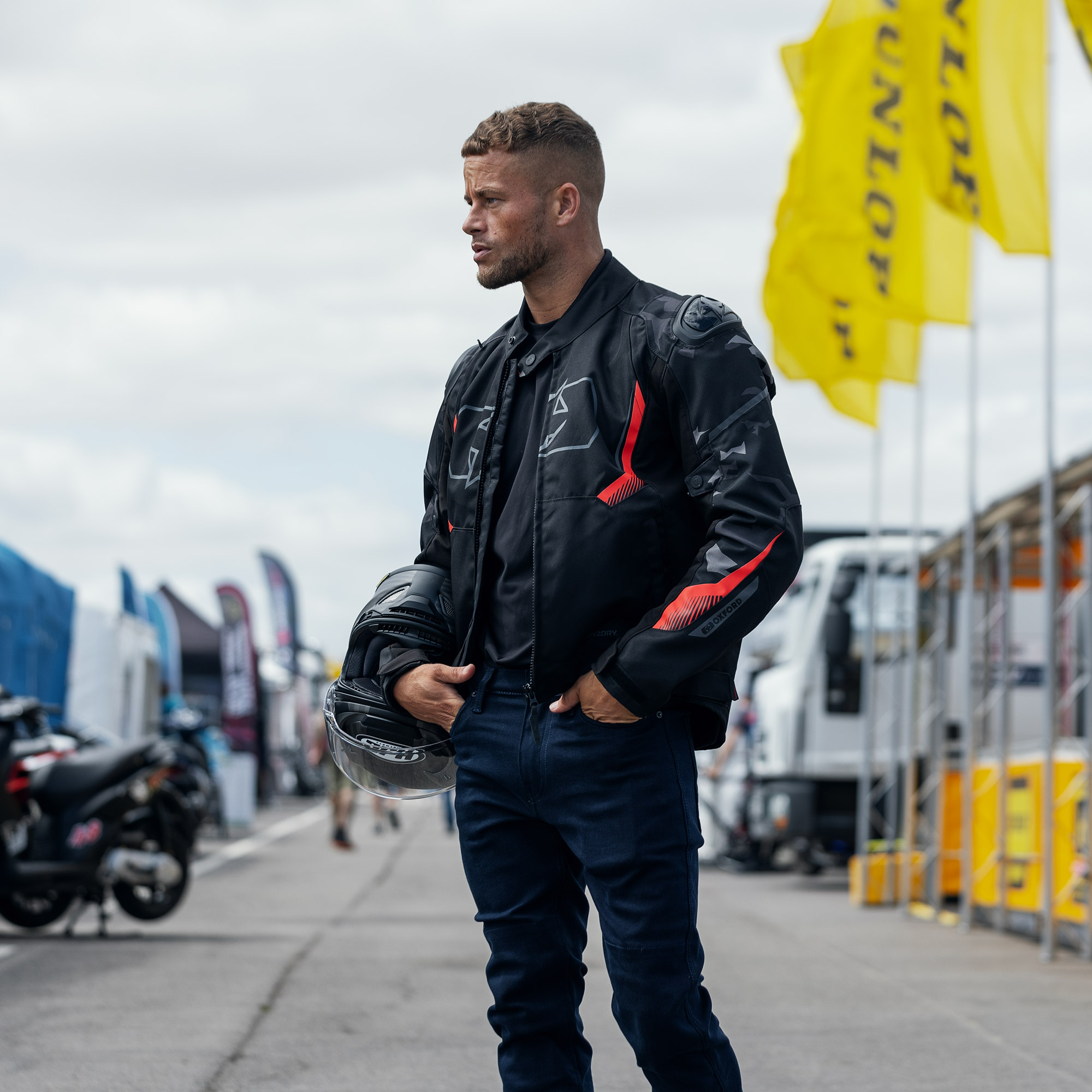 Oxford Omega 1.0 Dry2Dry MS Jacket Black/Camo/Red - Image 18