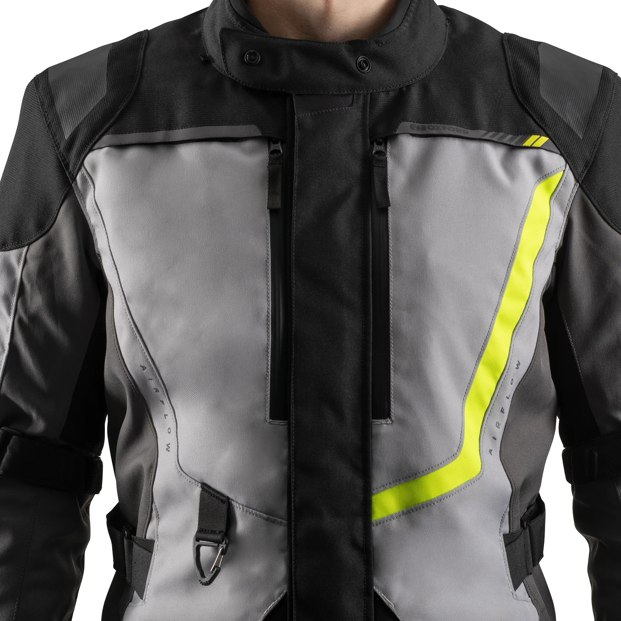 Oxford Montreal 5.0 MS Jacket Grey/Black/Yellow - Image 3
