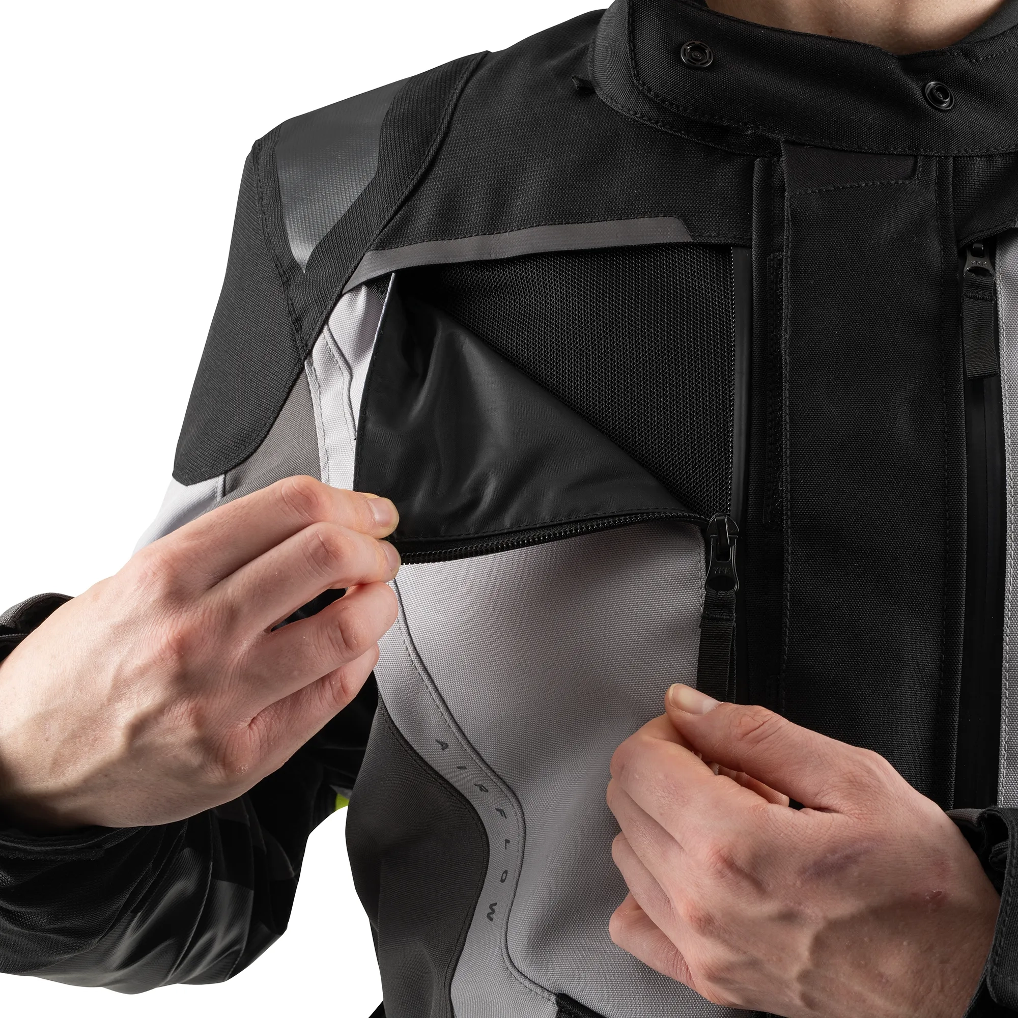 Oxford Montreal 5.0 MS Jacket Grey/Black/Yellow - Image 5