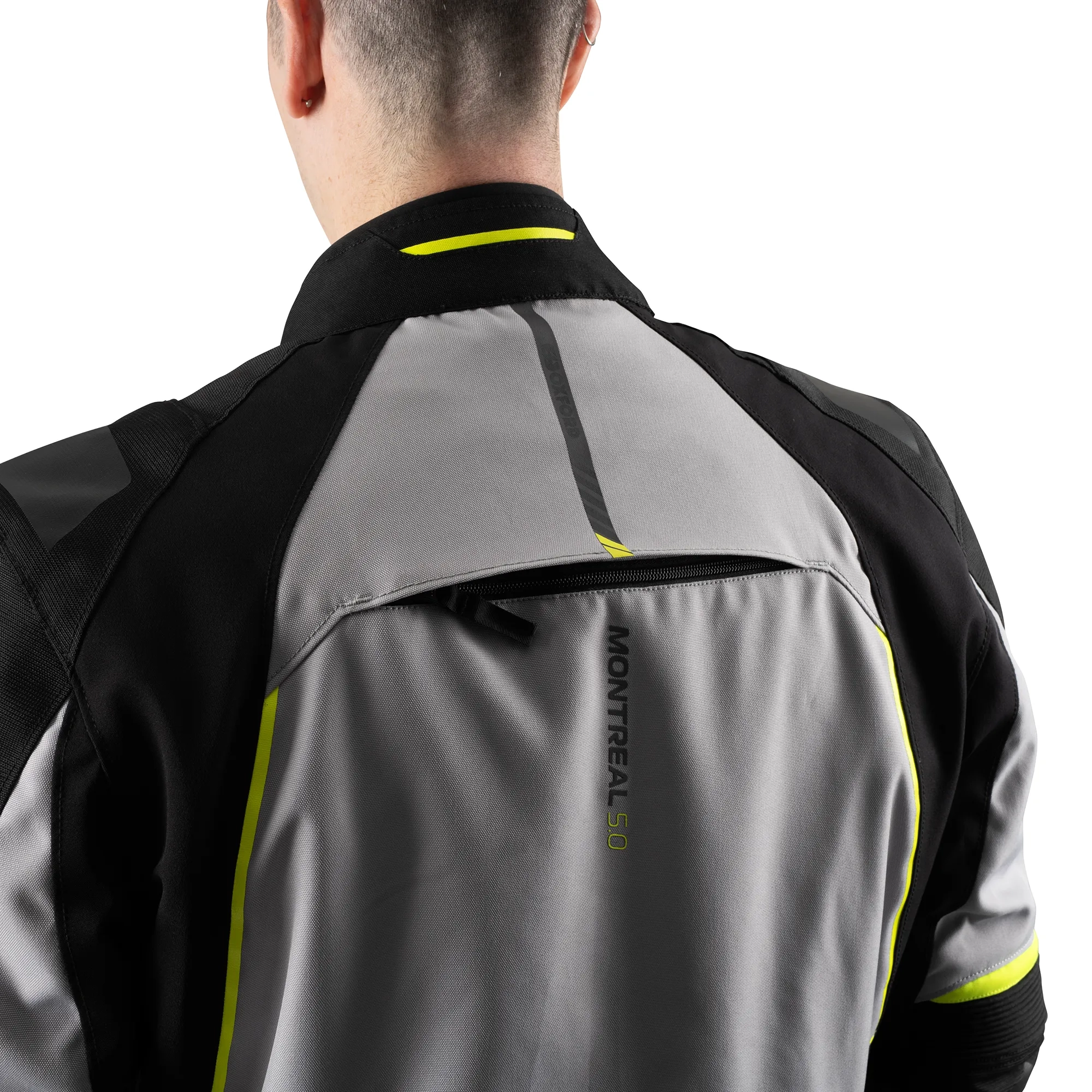 Oxford Montreal 5.0 MS Jacket Grey/Black/Yellow - Image 7