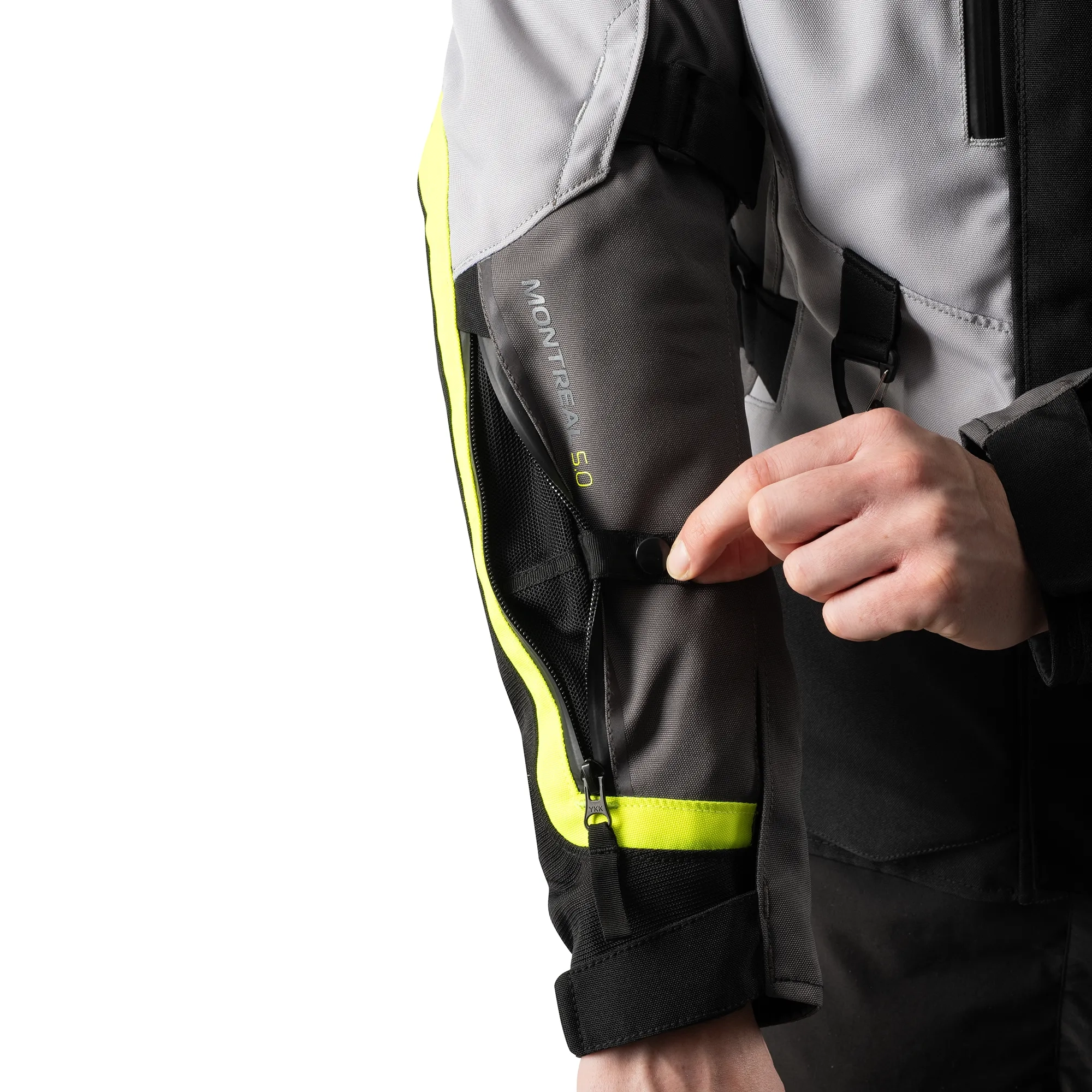 Oxford Montreal 5.0 MS Jacket Grey/Black/Yellow - Image 9