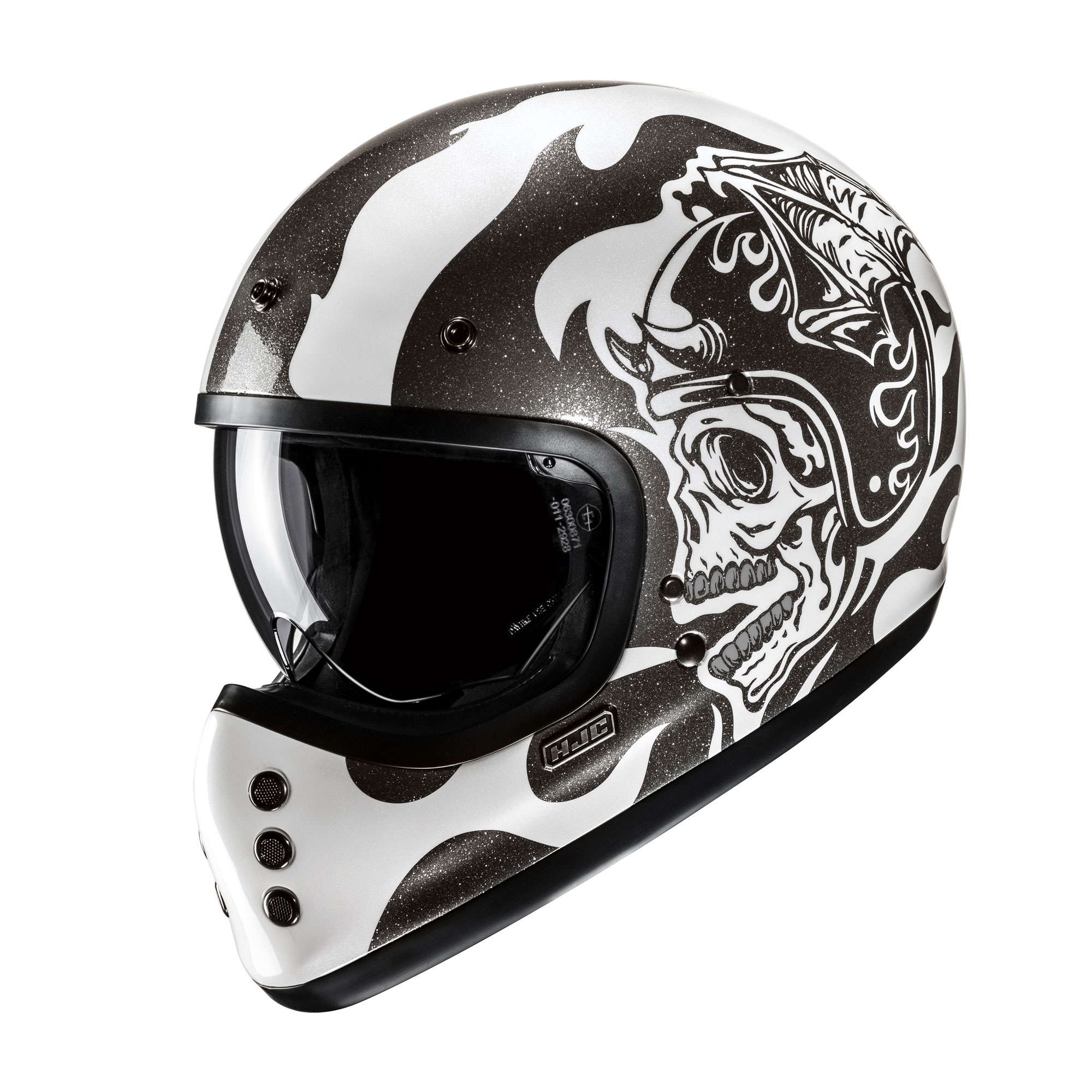 HJC V60 Flame MC5 Full Face Helmet - Black - Image 2