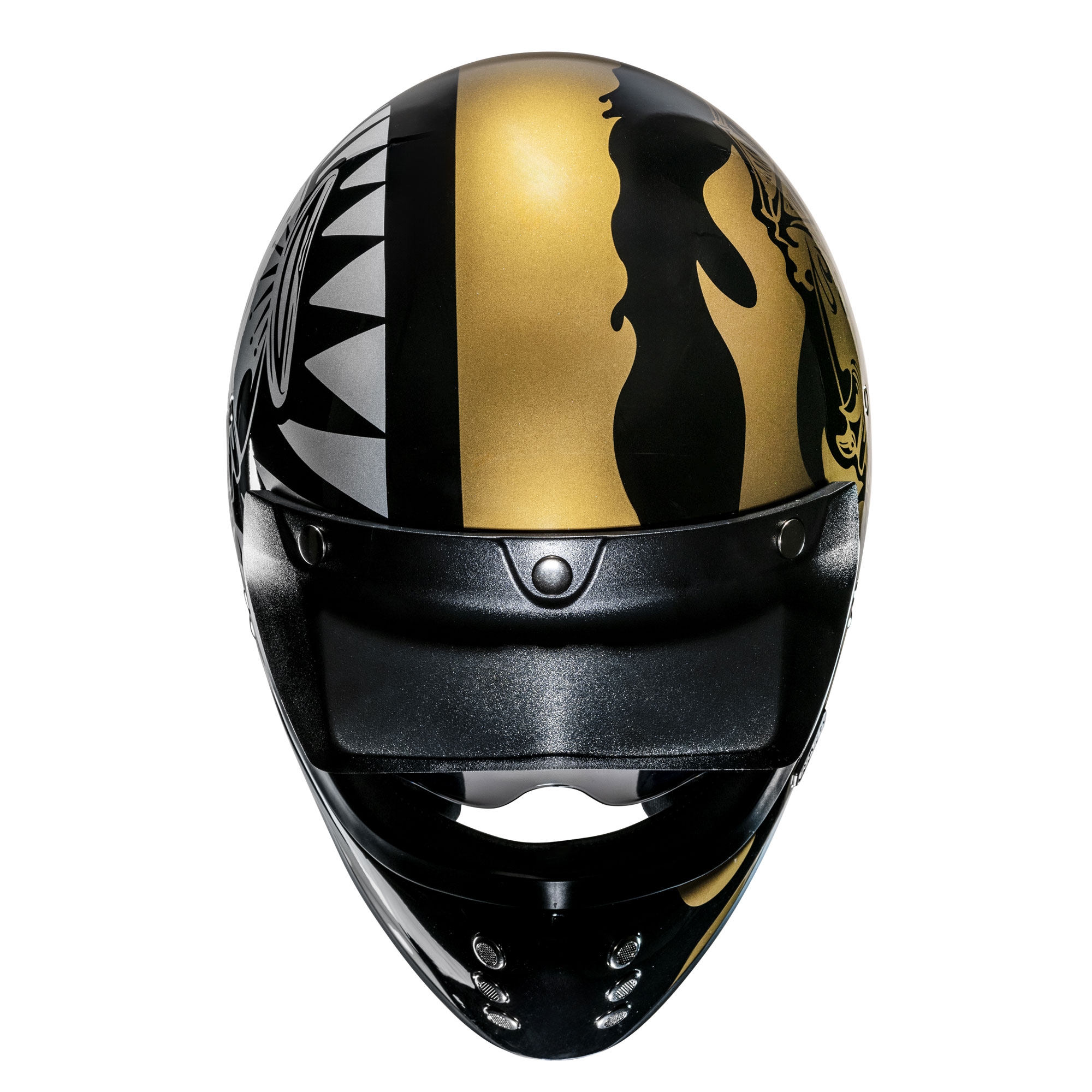 HJC V60 Flame MC9 Full Face Helmets - Gold - Image 5