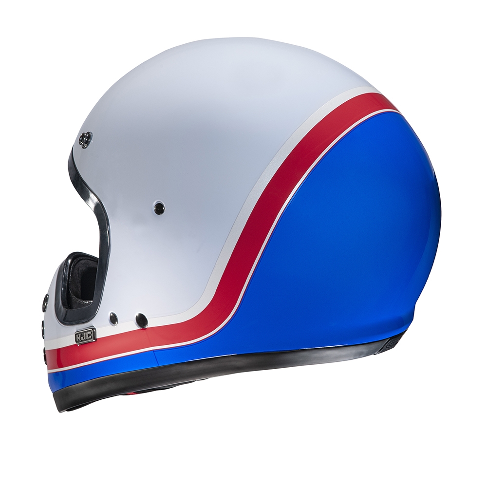 HJC V60 Scoby MC21 White Red Blue - Image 4