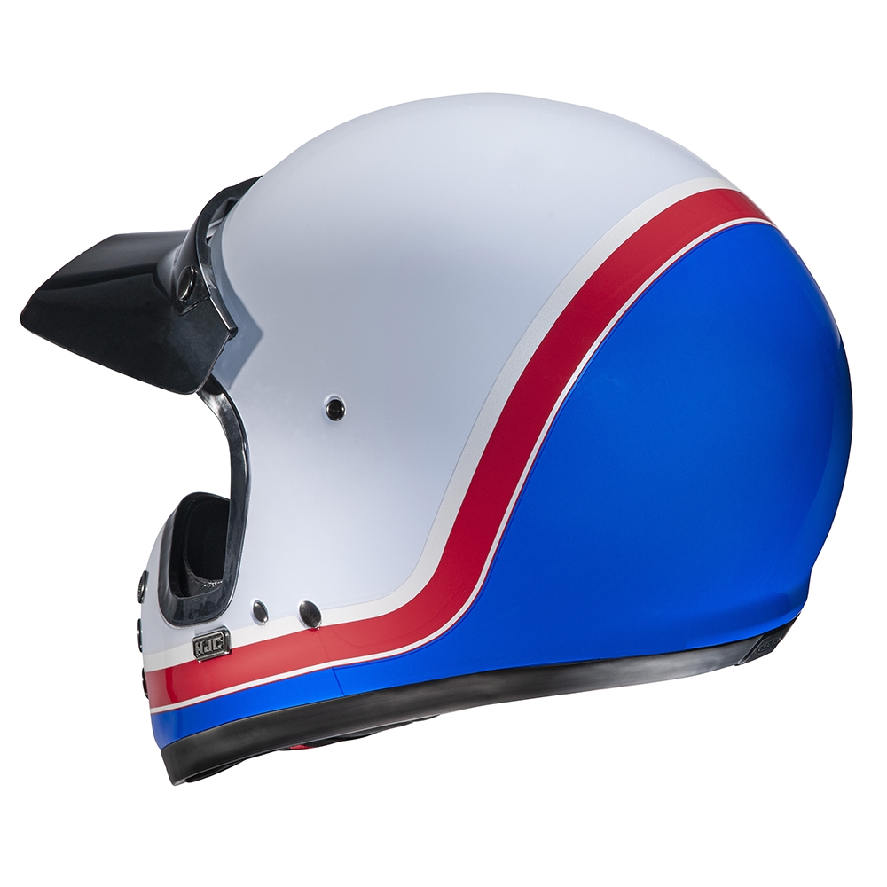 HJC V60 Scoby MC21 White Red Blue - Image 5