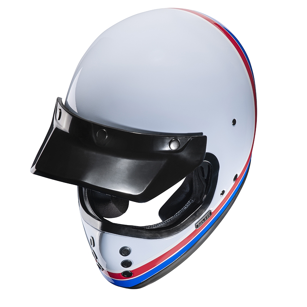 HJC V60 Scoby MC21 White Red Blue - Image 6