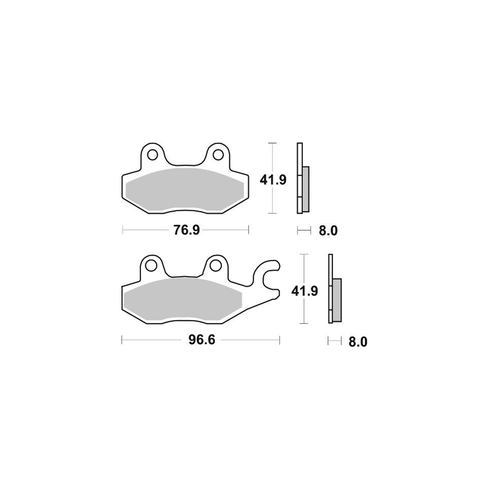 AP-Racing Disc Pad Organic Scooter #1128 - Image 2