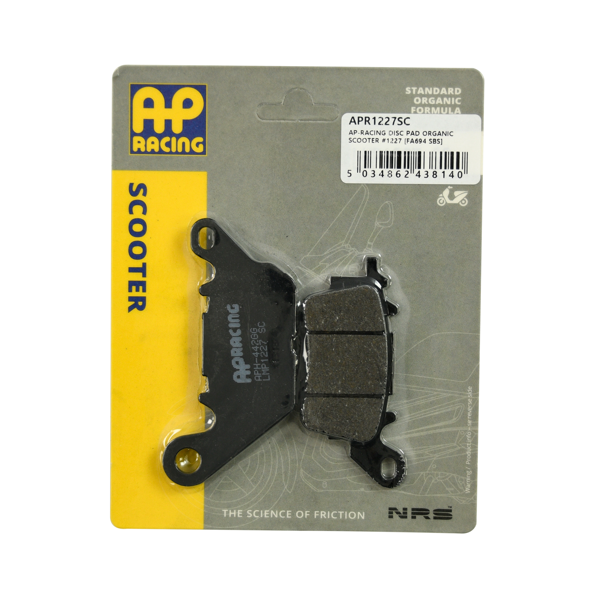 AP Racing Disc Pad Organic Scooter #1227 - Image 3