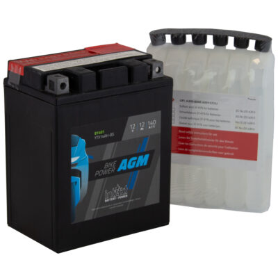 intAct YTX14AH-BS Maintenance Free AGM Bike-Power Battery