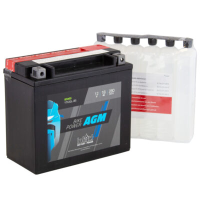 intAct YTX20L-BS Maintenance Free AGM Bike-Power Battery