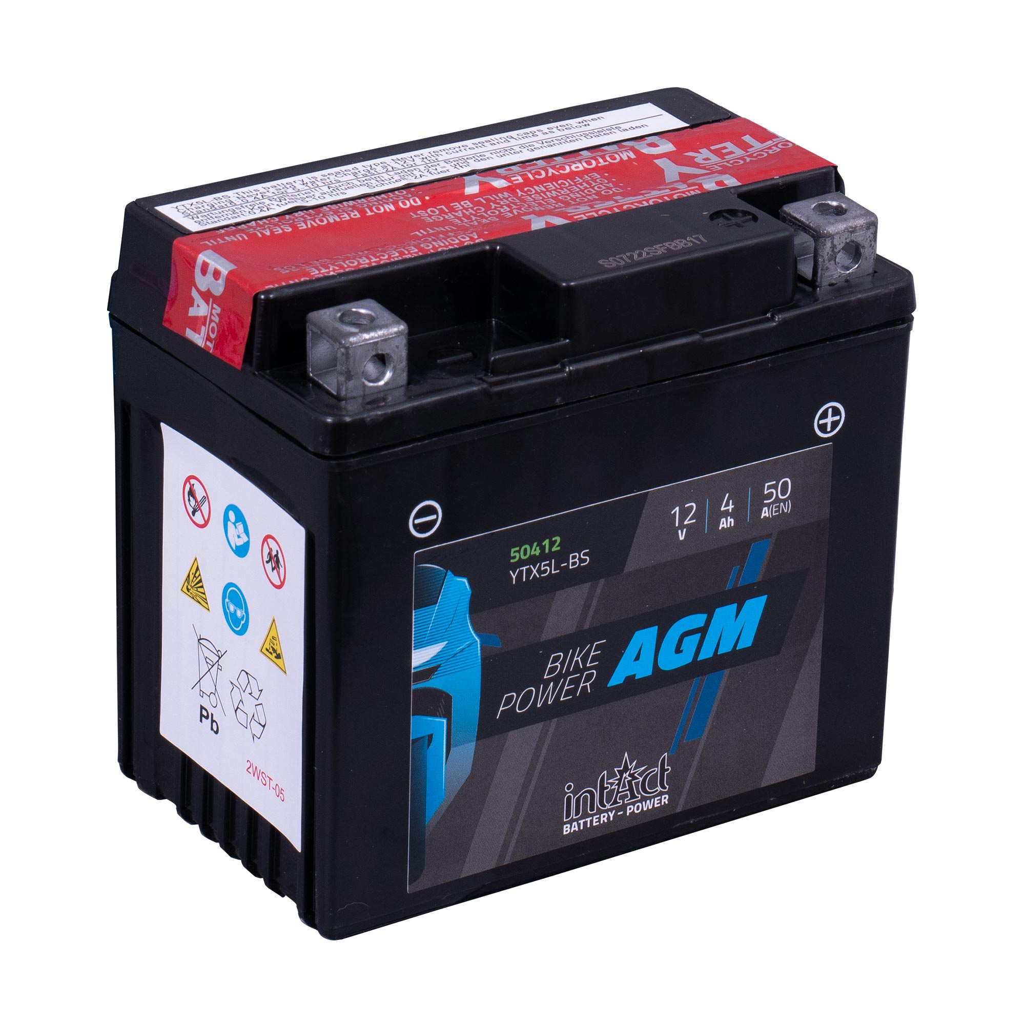 intAct YTX5L-BS Maintenance Free AGM Bike-Power Battery