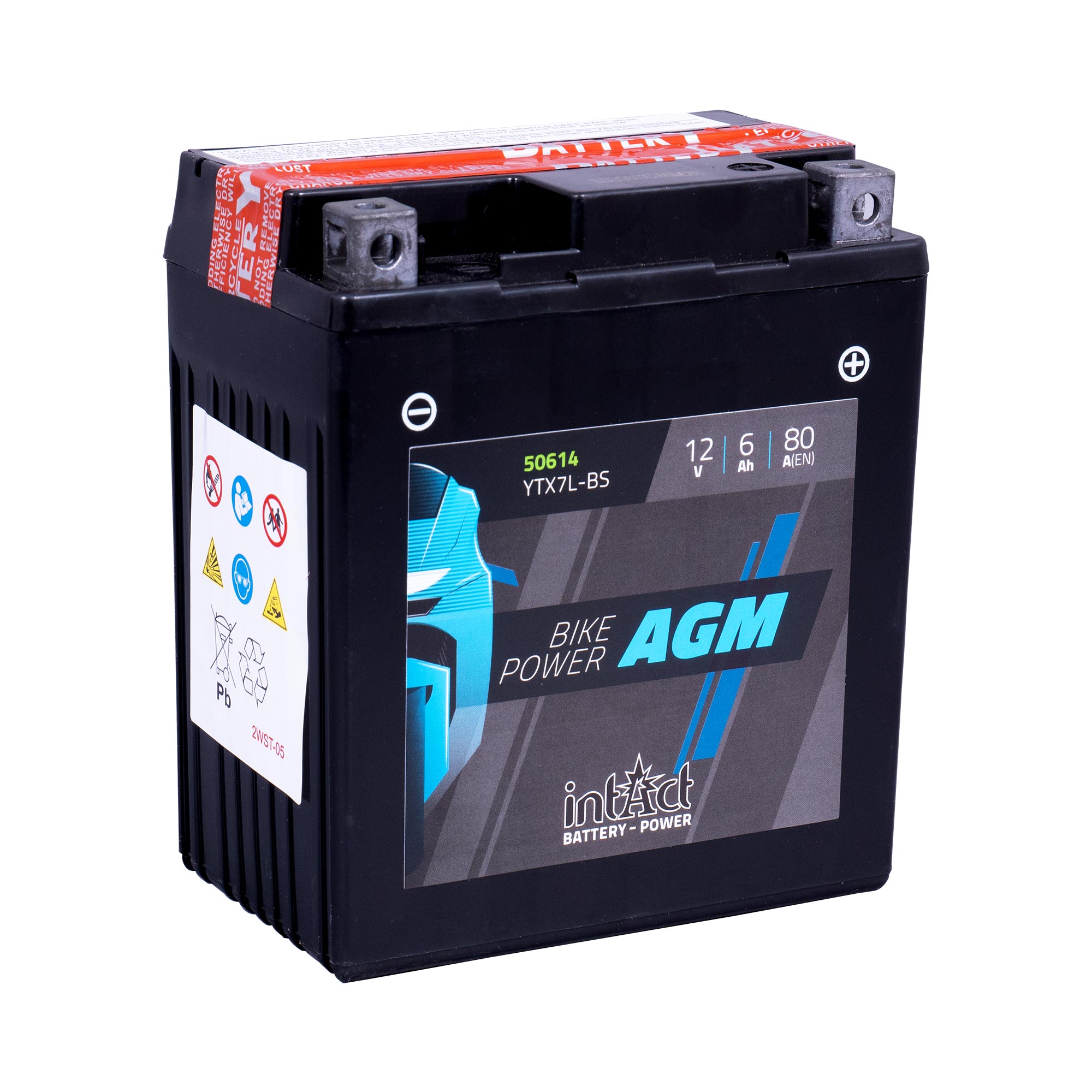 intAct YTX7L-BS Maintenance Free AGM Bike-Power Battery