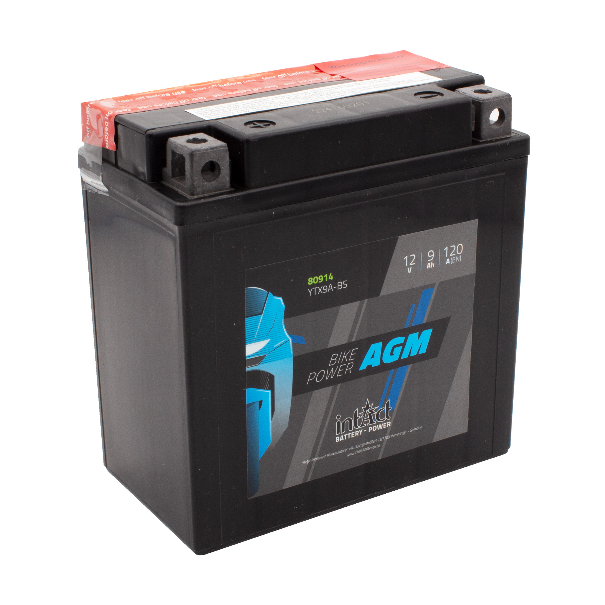 intAct YTX9A-BS Maintenance Free AGM Bike-Power Battery