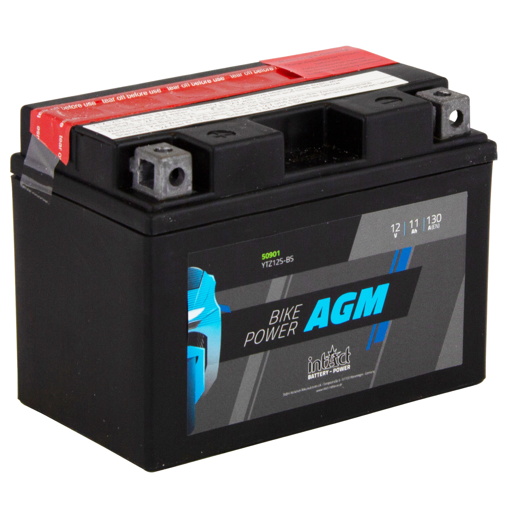 intAct YTX12S-BS Maintenance Free AGM Bike-Power Battery