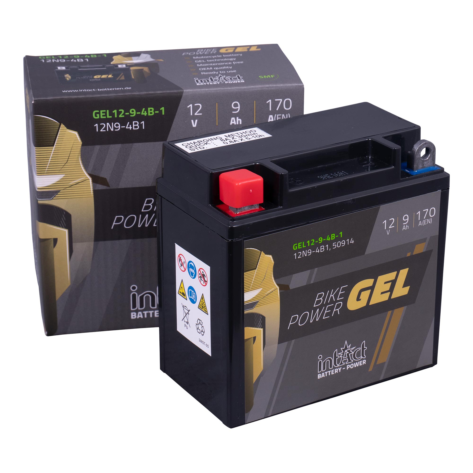 Intact 12N9-4B1 / 50914 Gel Bike-Power Battery - Image 2