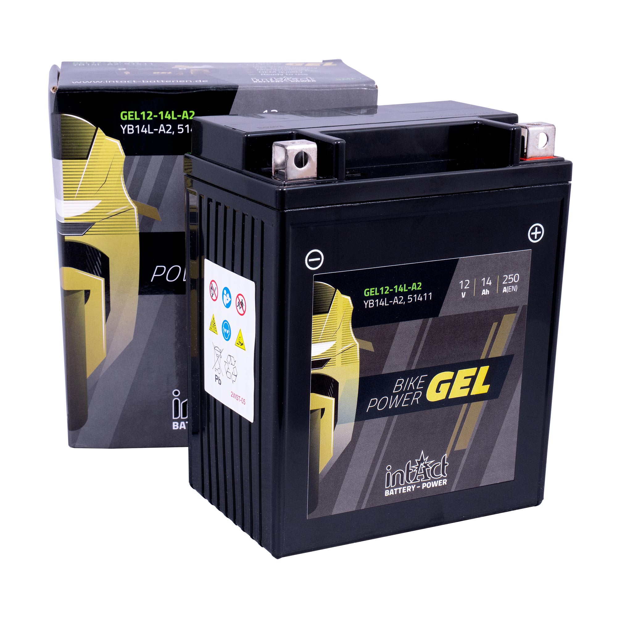 intAct YB14L-A2 / 51411 Gel Bike-Power Battery - Image 2
