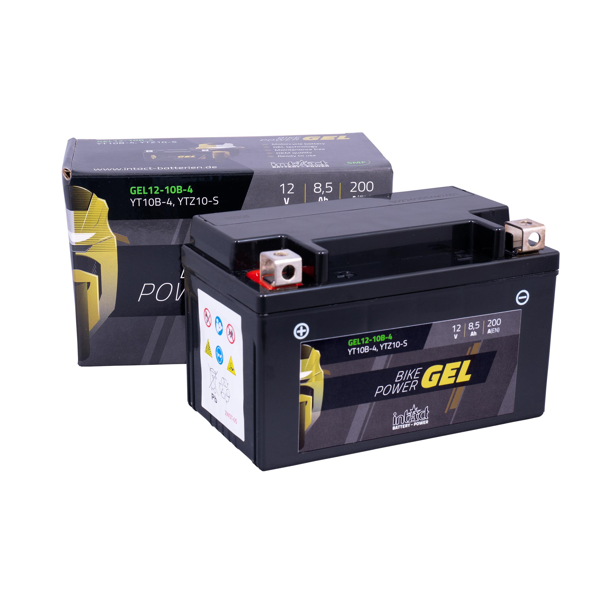 intAct YT10B-4 / YTZ10-S Gel Bike-Power Battery - Image 2
