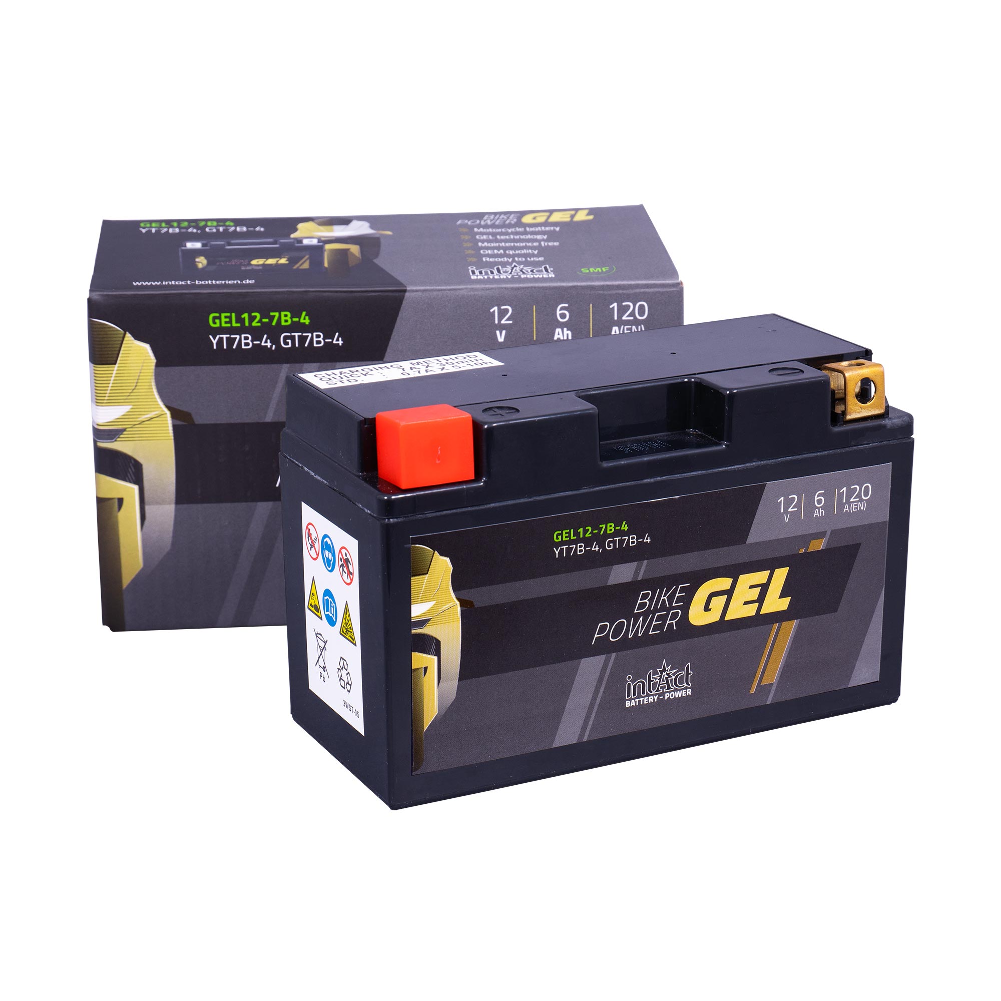 intAct YT7B-4 / GT7B-4 Gel Bike-Power Battery - Image 2