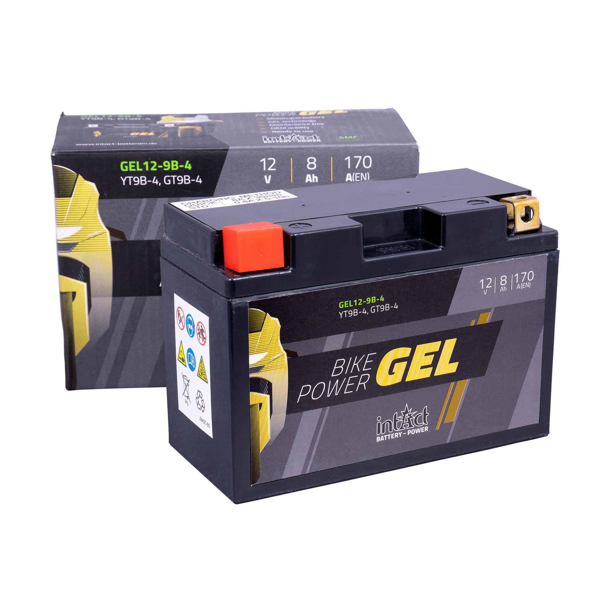 intAct YT9B-4 / GT9B-4 Gel Bike-Power Battery - Image 2