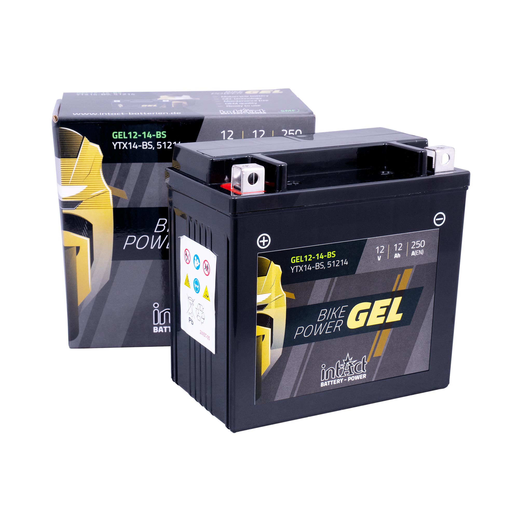 intAct YTX14-BS / 51214 Gel Bike-Power Battery - Image 2