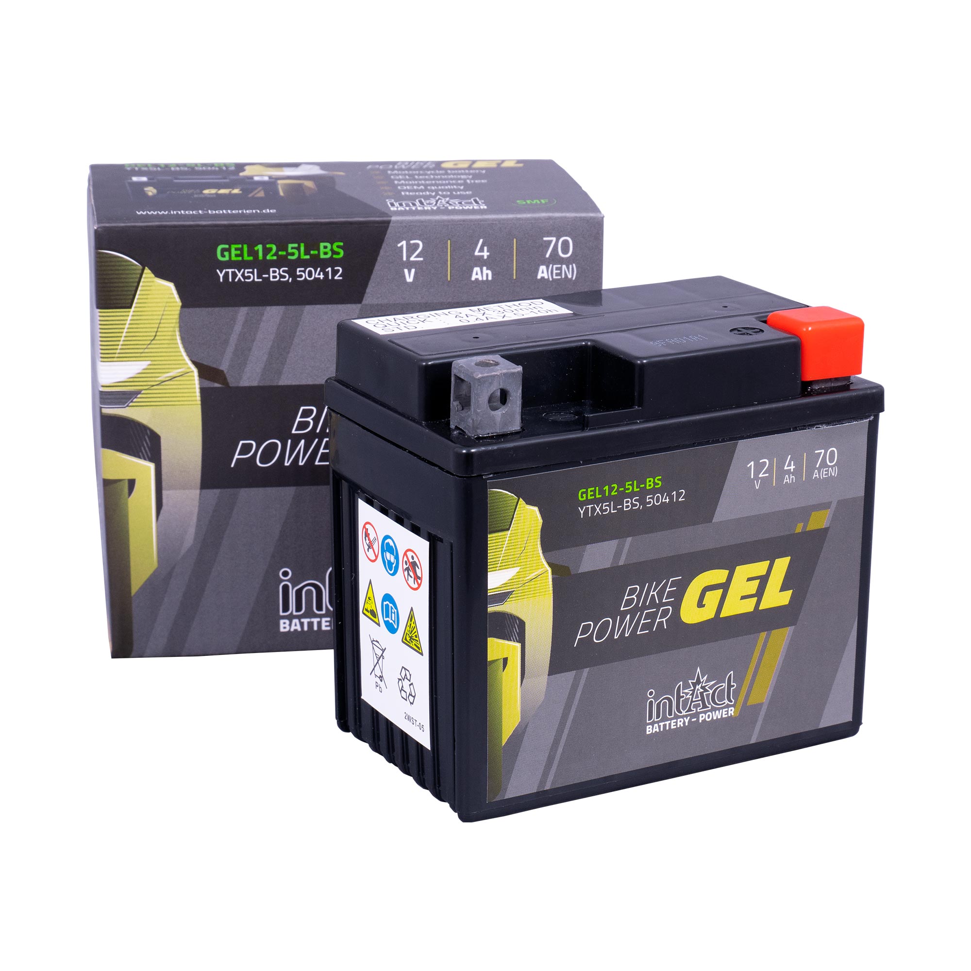 intAct YTX5L-BS / 50412 Gel Bike-Power Battery - Image 2